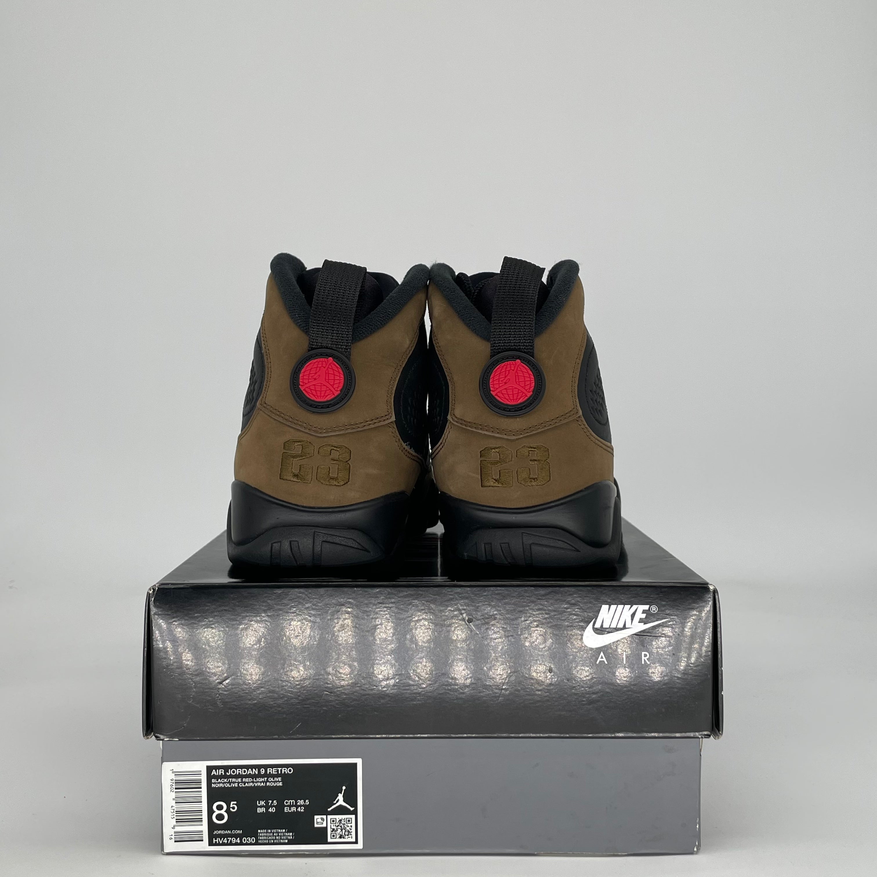 AIR JORDAN 9 OLIVE HV4794-030 SIZE 8.5/10W