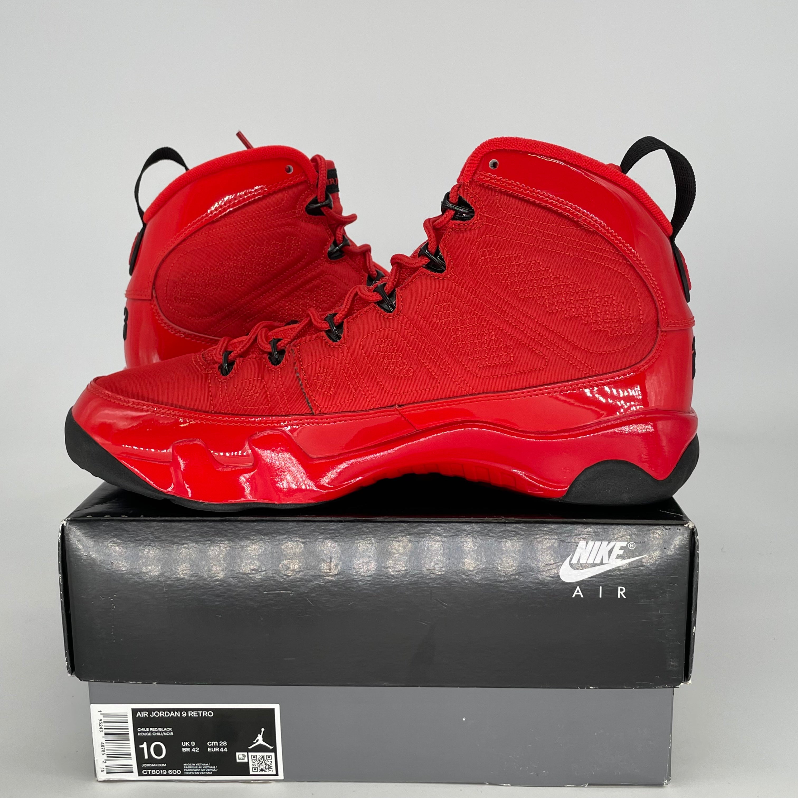 AIR JORDAN 9 CHILE RED CT8013-600 SIZE 10/11.5W