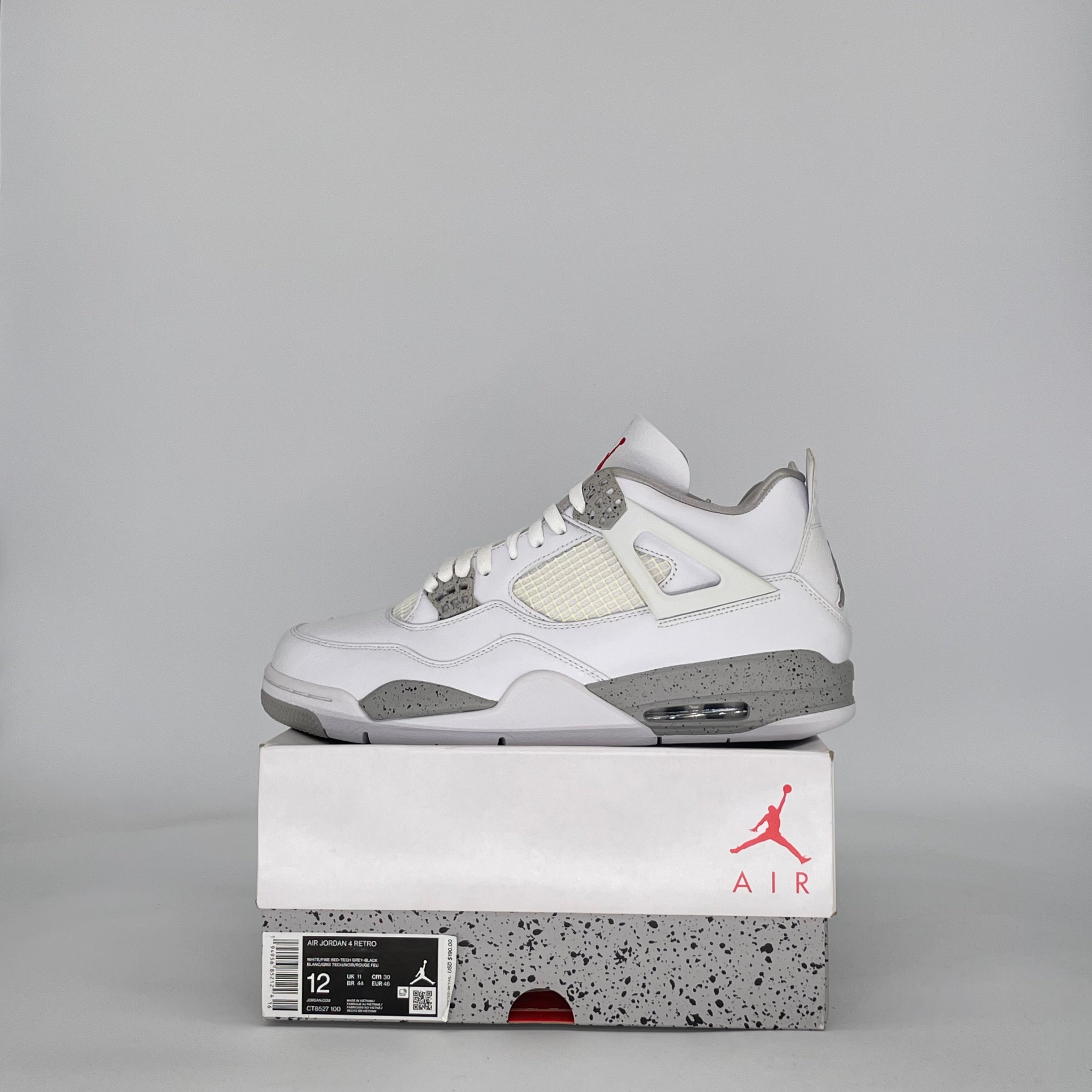AIR JORDAN 4 WHITE OREO (2021) CT8527-100 SIZE 12/13.5W