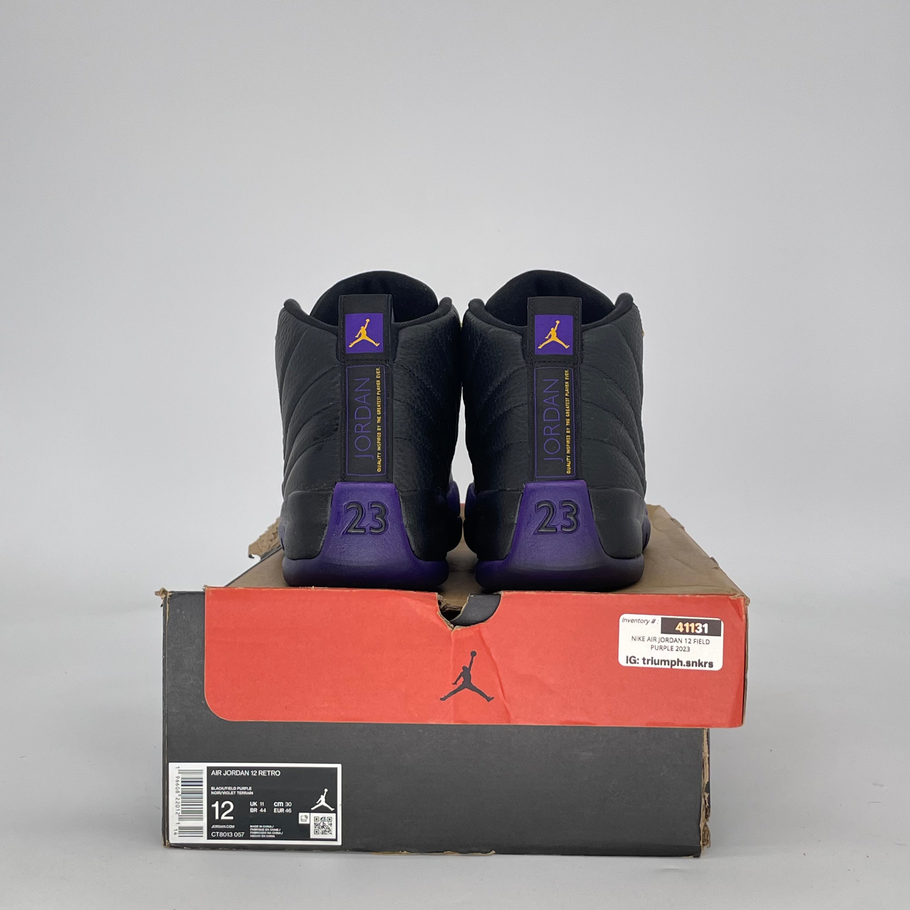 AIR JORDAN 12 FIELD PURPLE CT8013-057 SIZE 12/13.5W