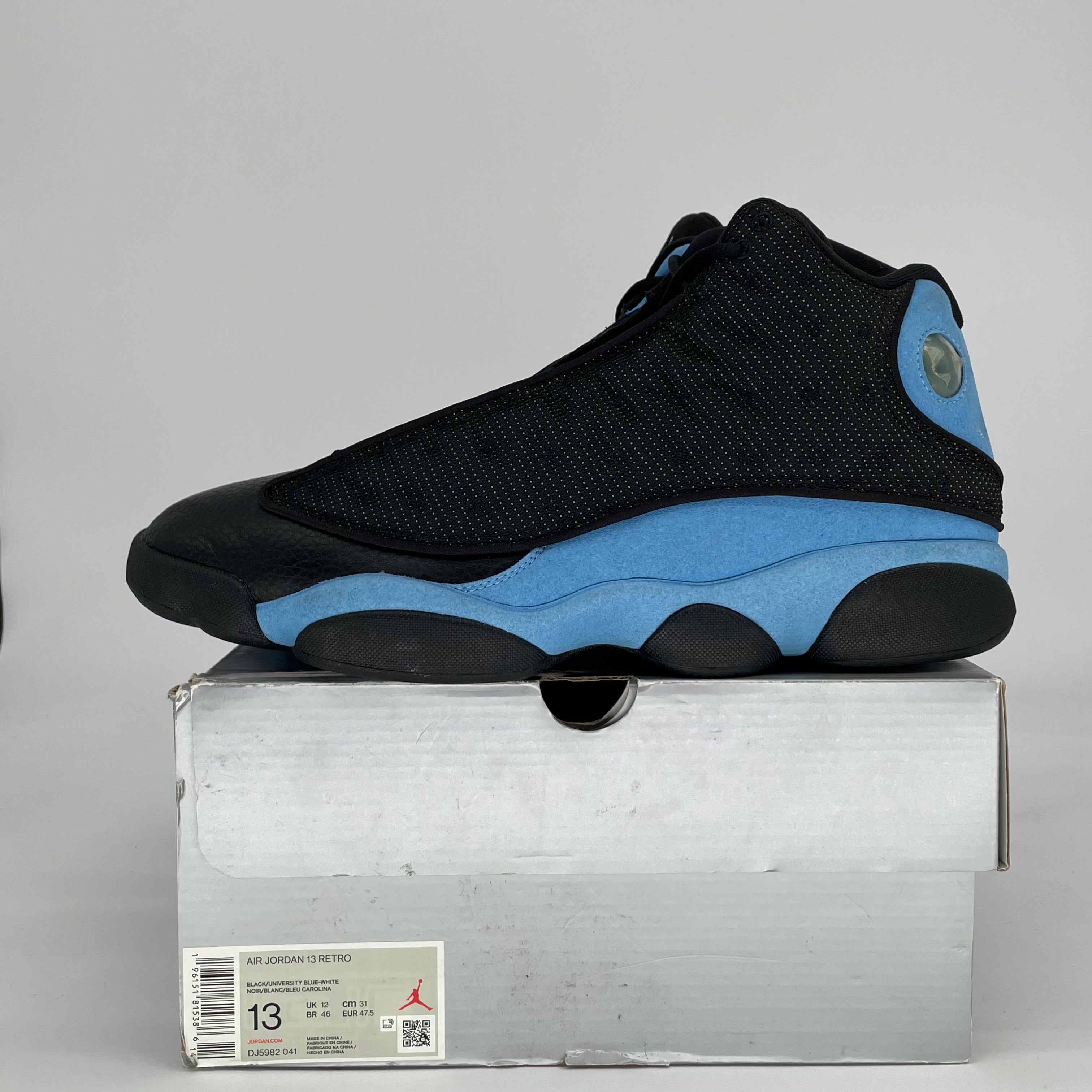 AIR JORDAN 13 BLACK UNIVERSITY BLUE DJ5982-041 SIZE 13/14.5W