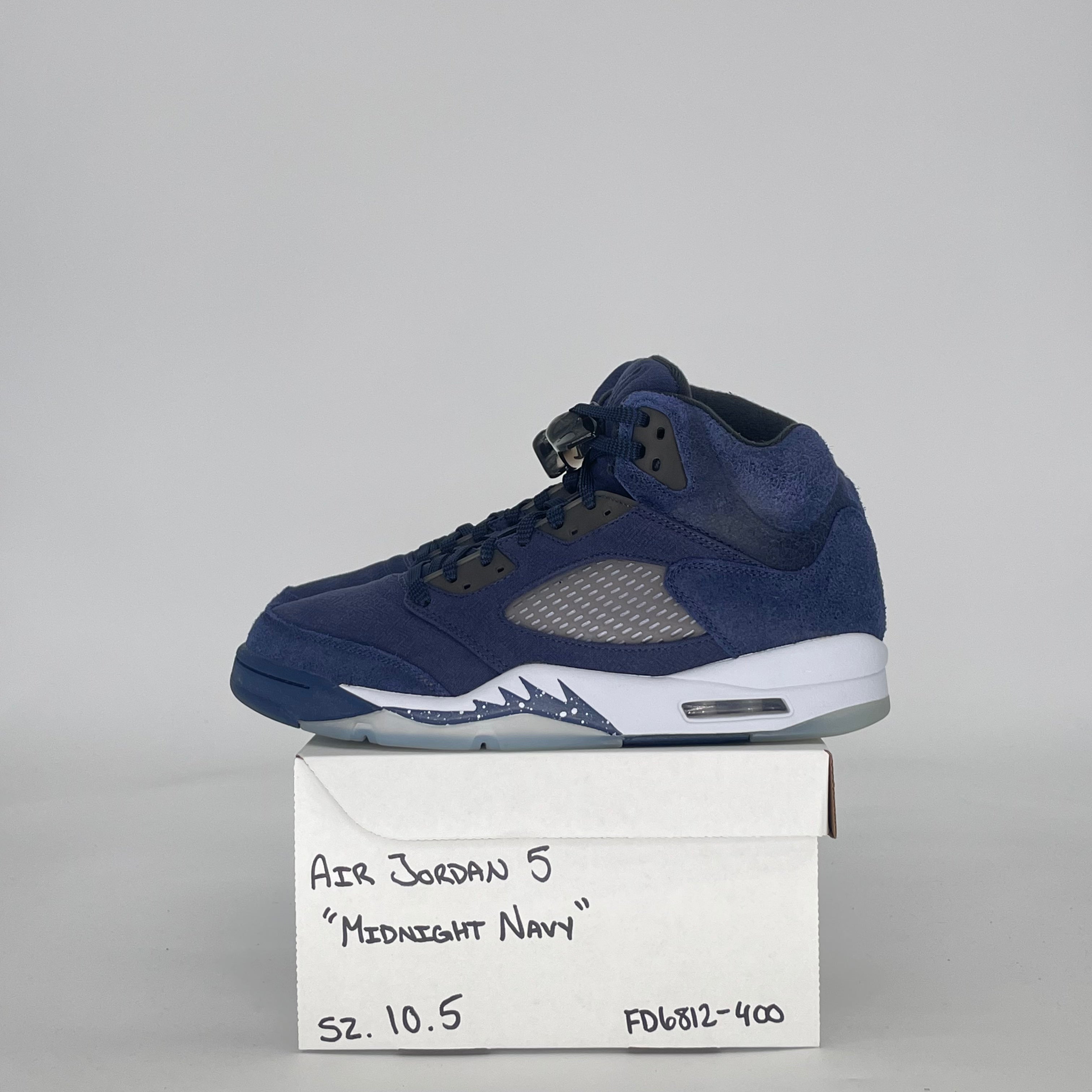 AIR JORDAN 5 MIDNIGHT NAVY FD6812-400 SIZE 10.5/12W