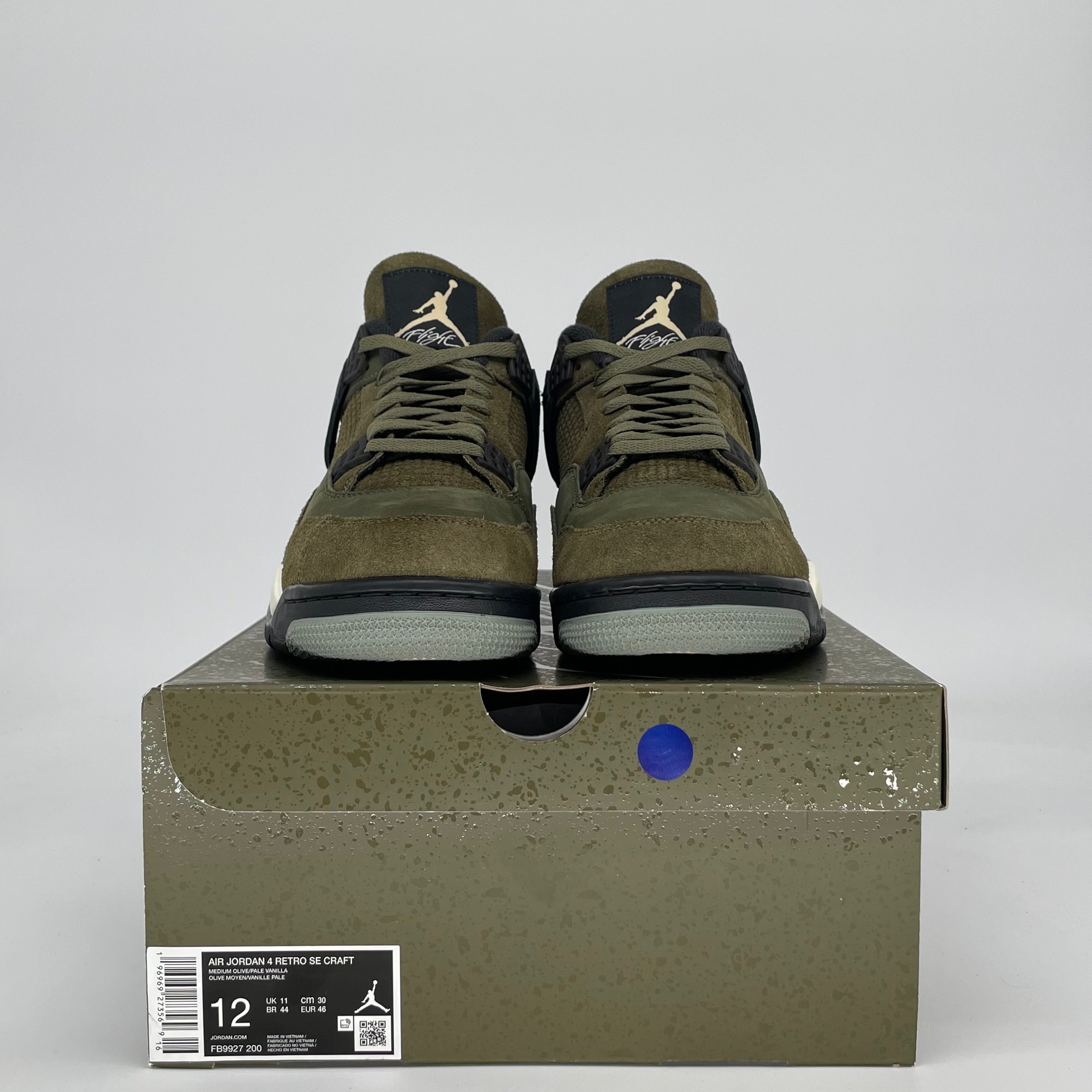 AIR JORDAN 4 CRAFT MEDIUM OLIVE FB9927-200 SIZE 12/13.5W