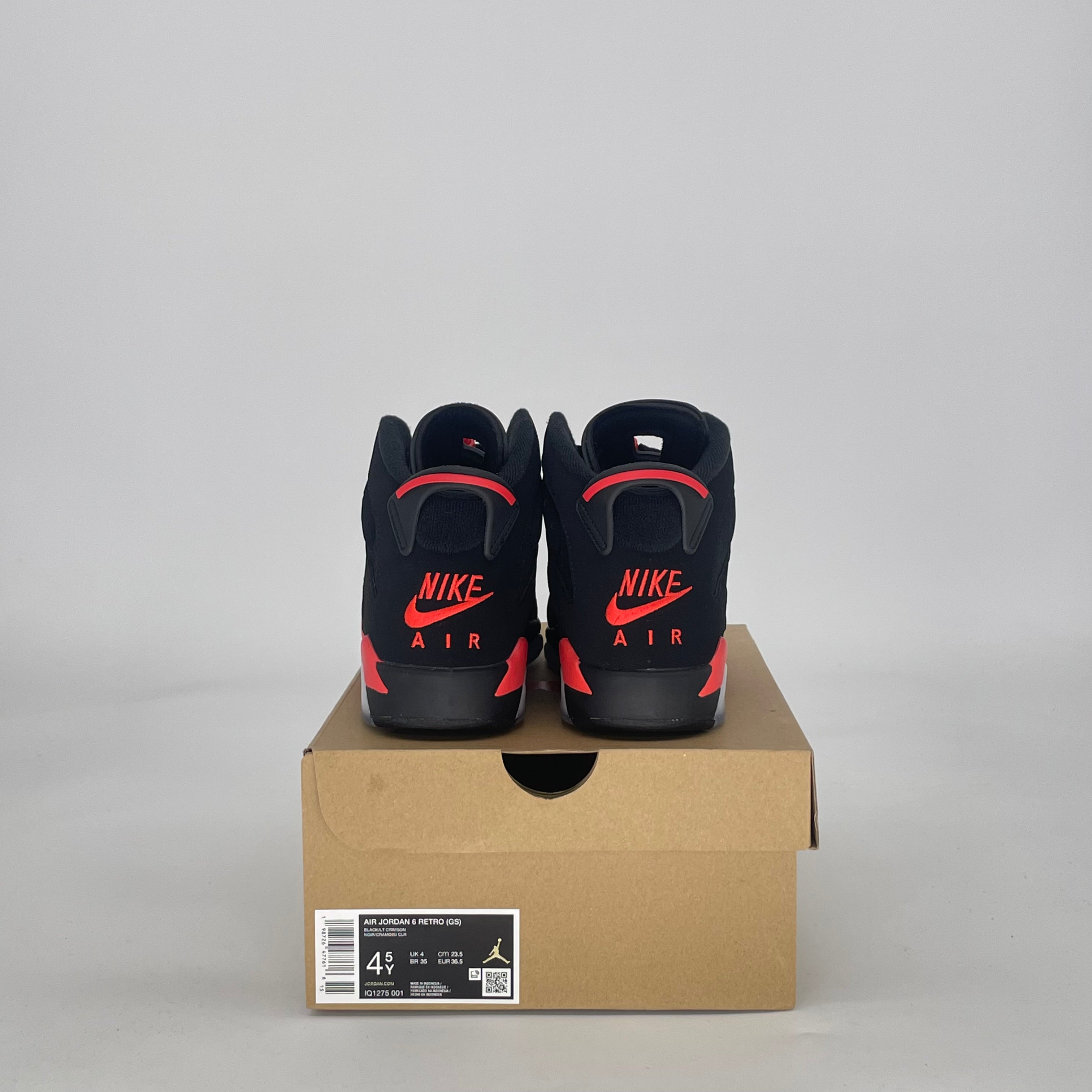 AIR JORDAN 6 INFRARED SALESMAN IQ1275-001 SIZE 4.5/6W GS