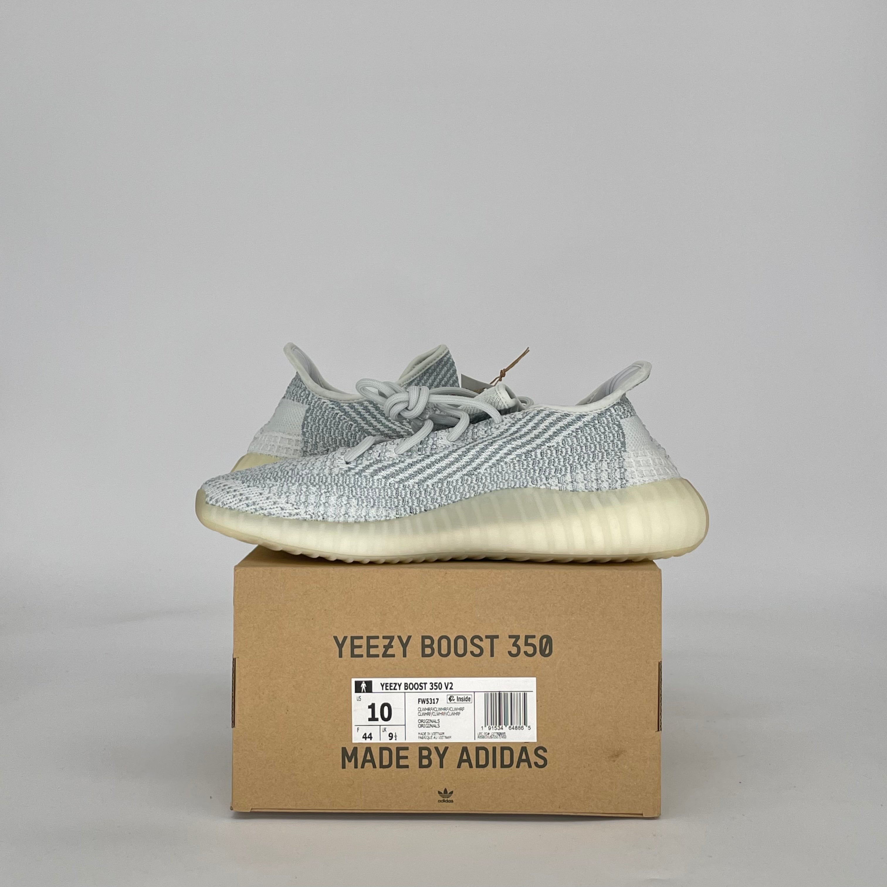 ADIDAS YEEZY BOOST 350 V2 CLOUD WHITE (REFLECTIVE) FW5317 SIZE 10/11.5W