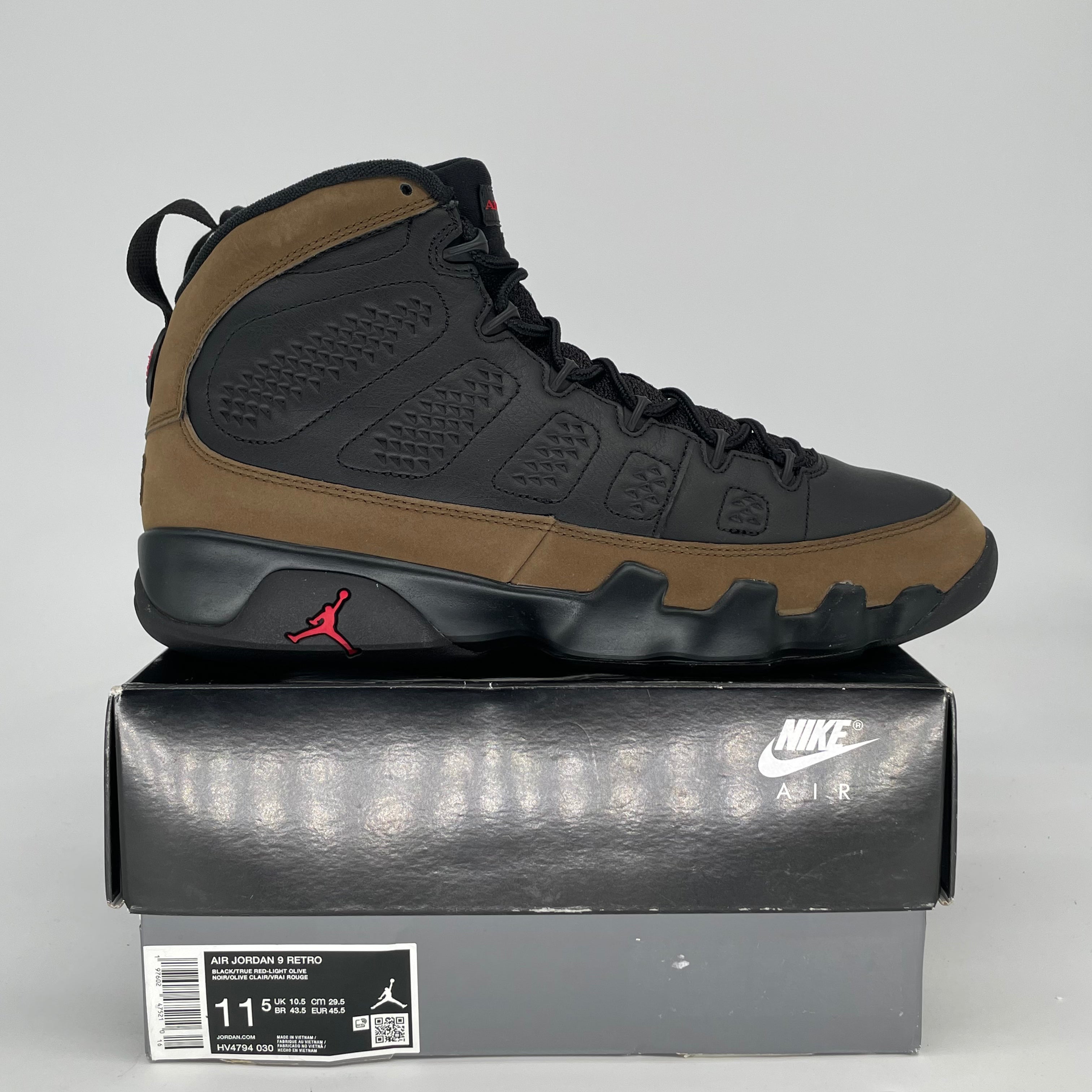 AIR JORDAN 9 OLIVE HV4794-030 SIZE 11.5/13W