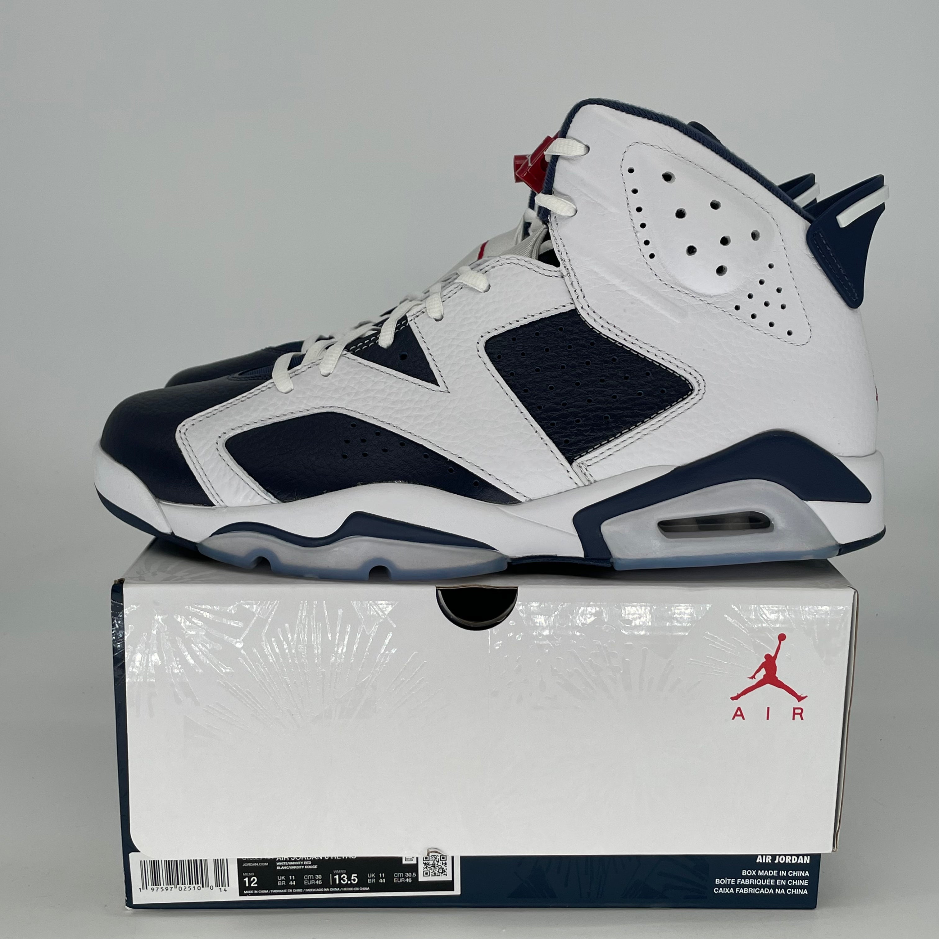 AIR JORDAN 6 OLYMPIC CT8529-164 SIZE 12/13.5W