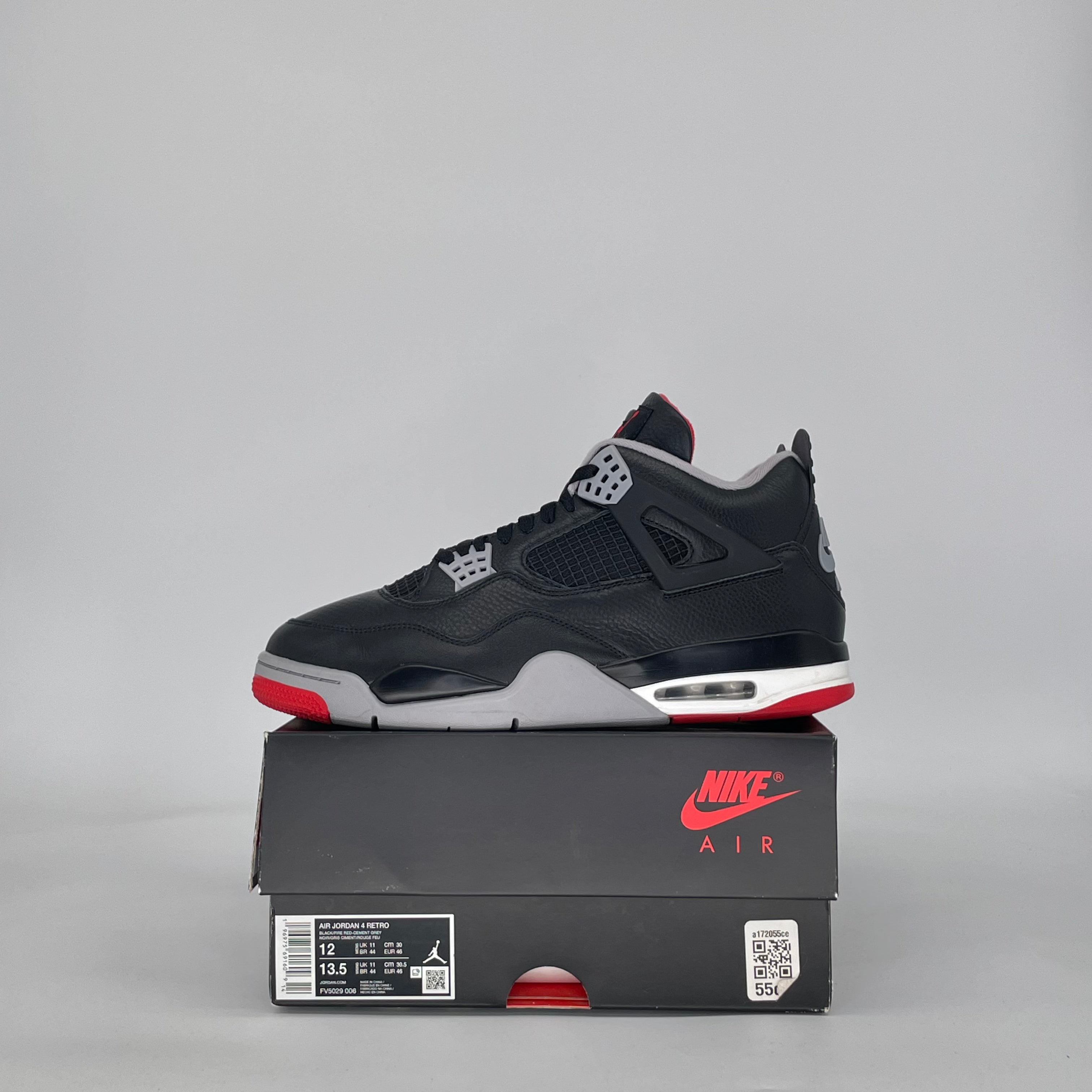AIR JORDAN 4 BRED REIMAGINED FV5029-006 SIZE 12/13.5W