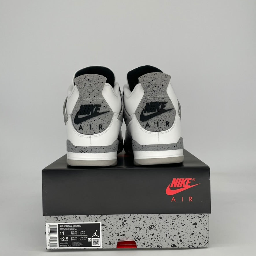 AIR JORDAN 4 WHITE CEMENT FV5029-100 SIZE 11/12.5W