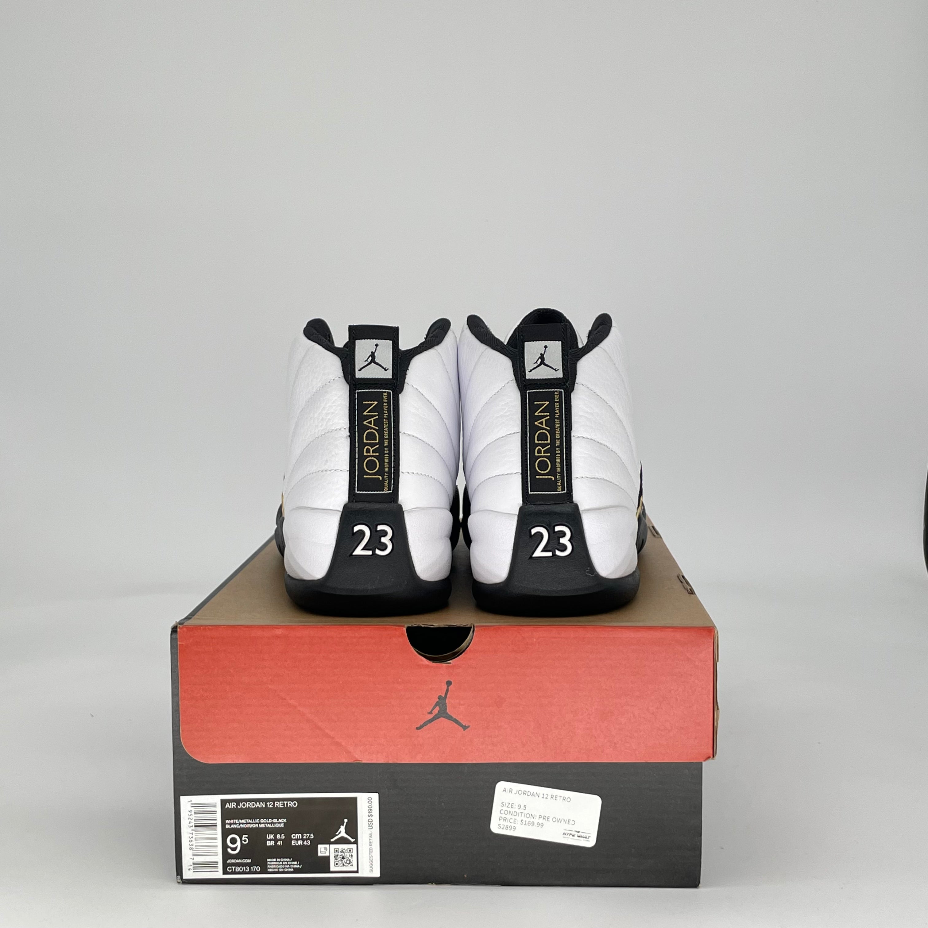 AIR JORDAN 12 ROYALTY TAXI CT8013-170 SIZE 9.5/11W