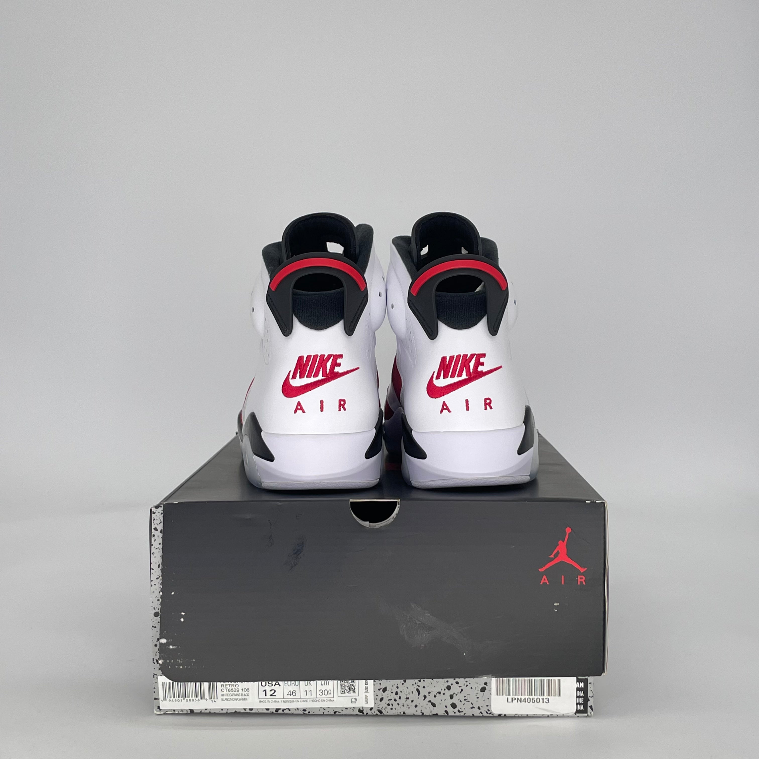 AIR JORDAN 6 CARMINE (2021) CT8529-106 SIZE 12/13.5W