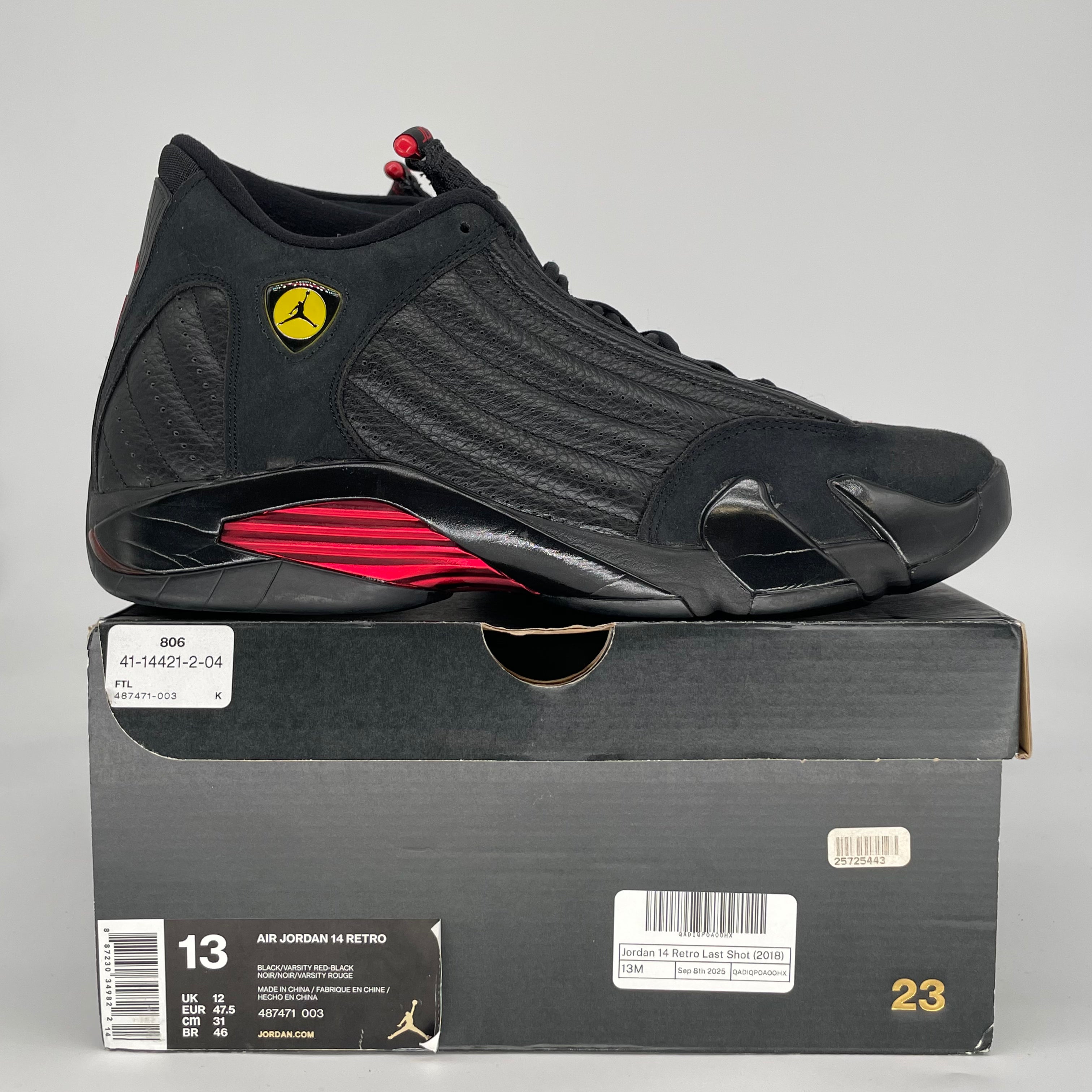 AIR JORDAN 14 LAST SHOT 487471-003 SIZE 13/14.5W