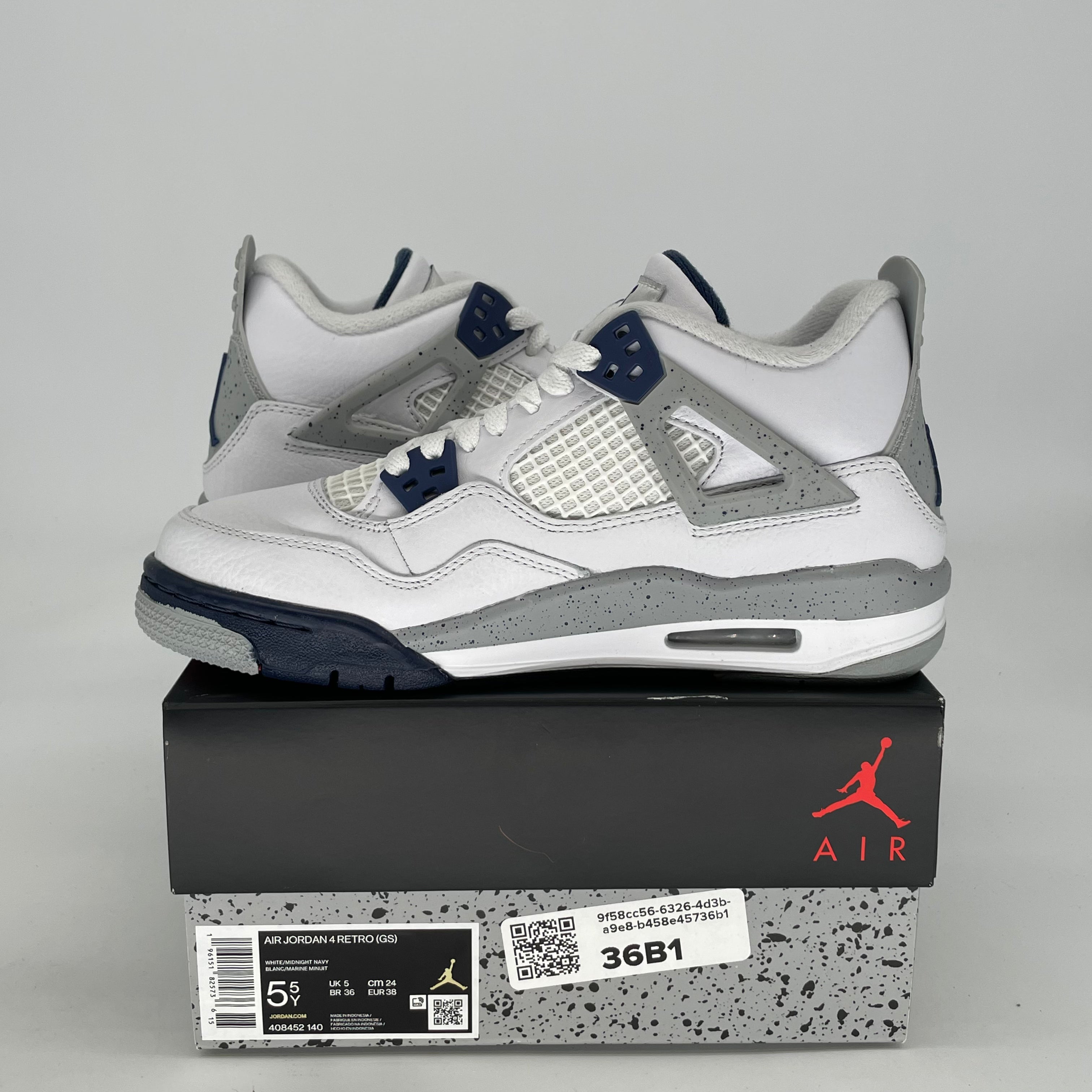 AIR JORDAN 4 MIDNIGHT NAVY 408452-140 SIZE 5.5/7W
