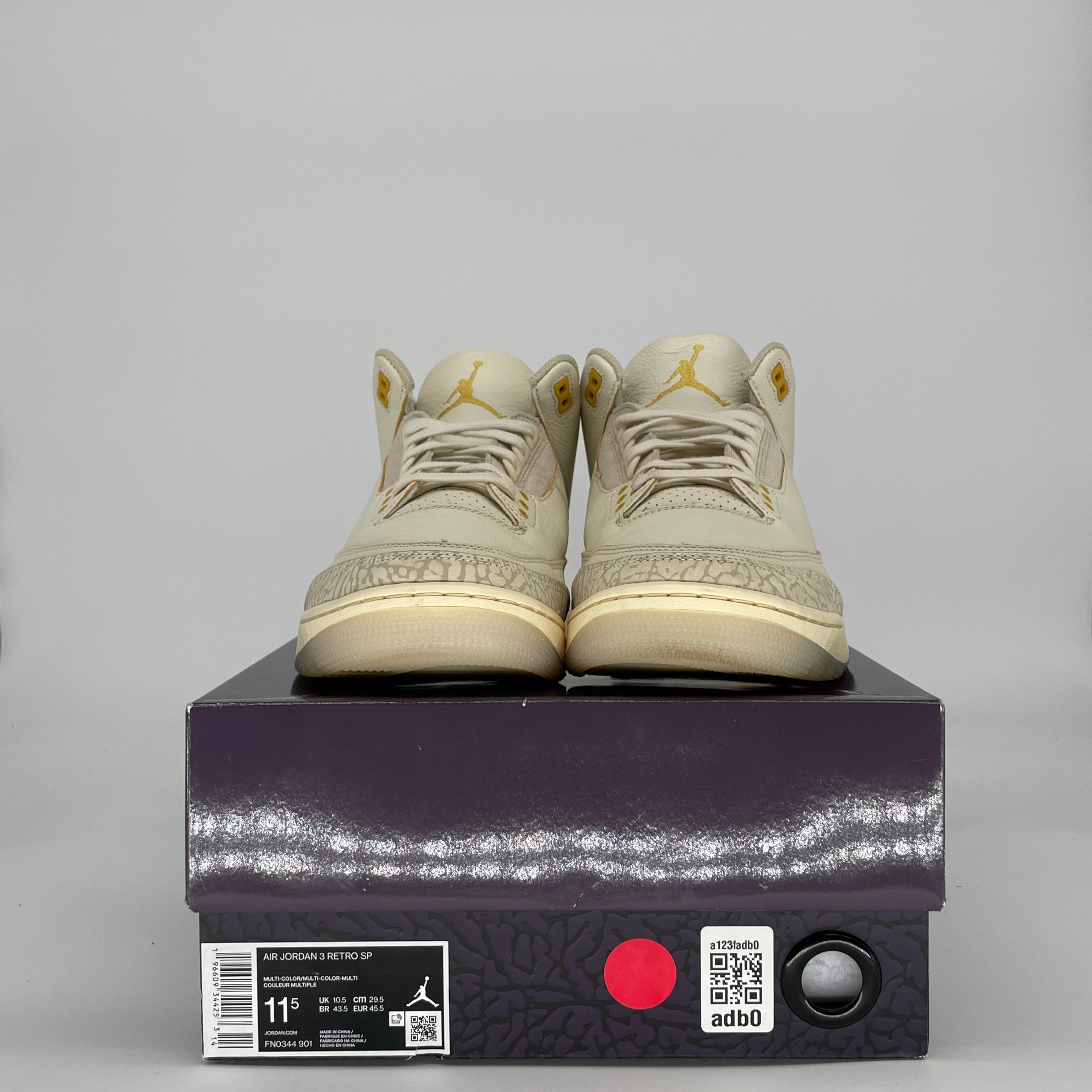 AIR JORDAN 3 J BALVIN MEDELLIN SUNSET FN0344-901 SIZE 11.5/13W