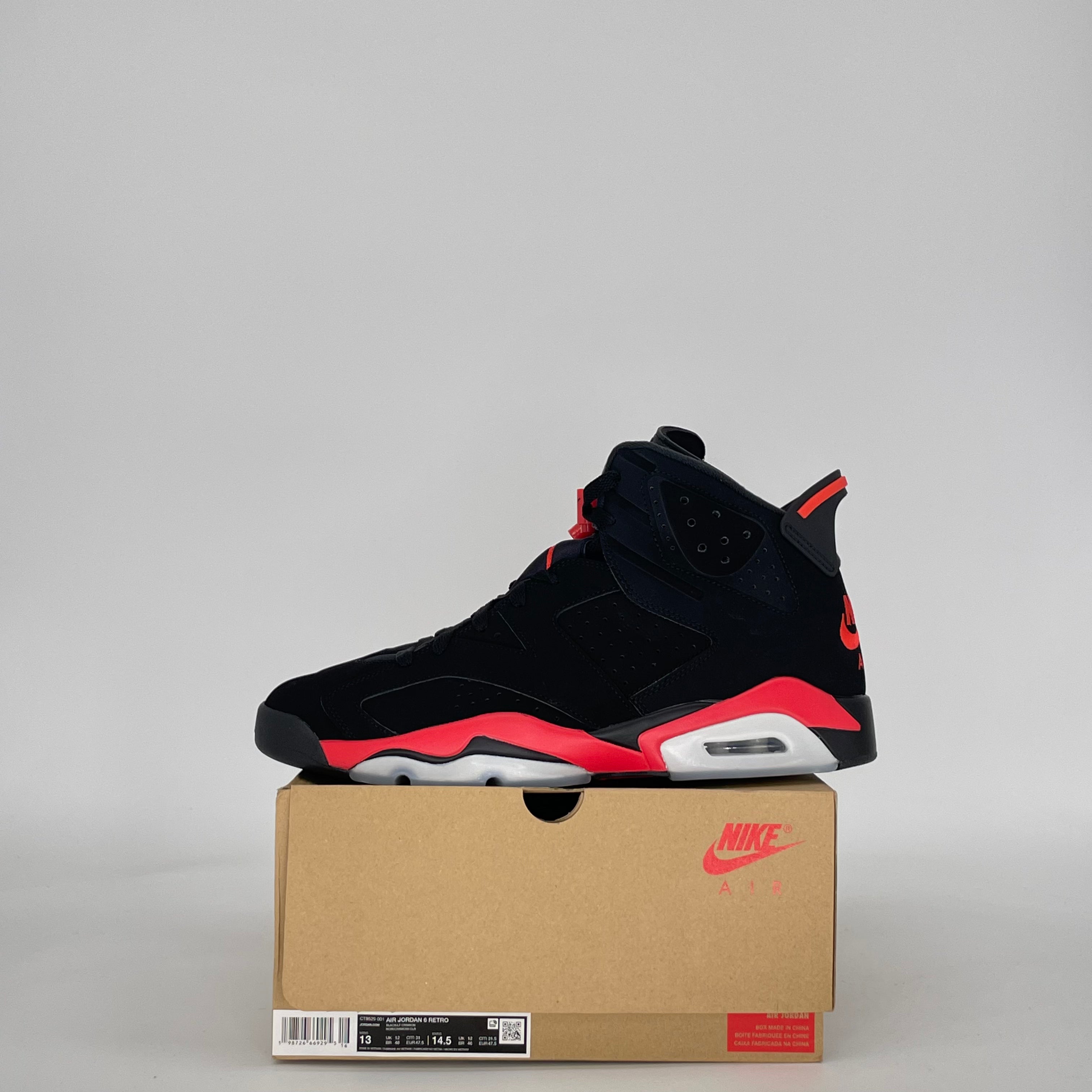 AIR JORDAN 6 INFRARED SALESMAN CT8529-001 SIZE 13/14.5W