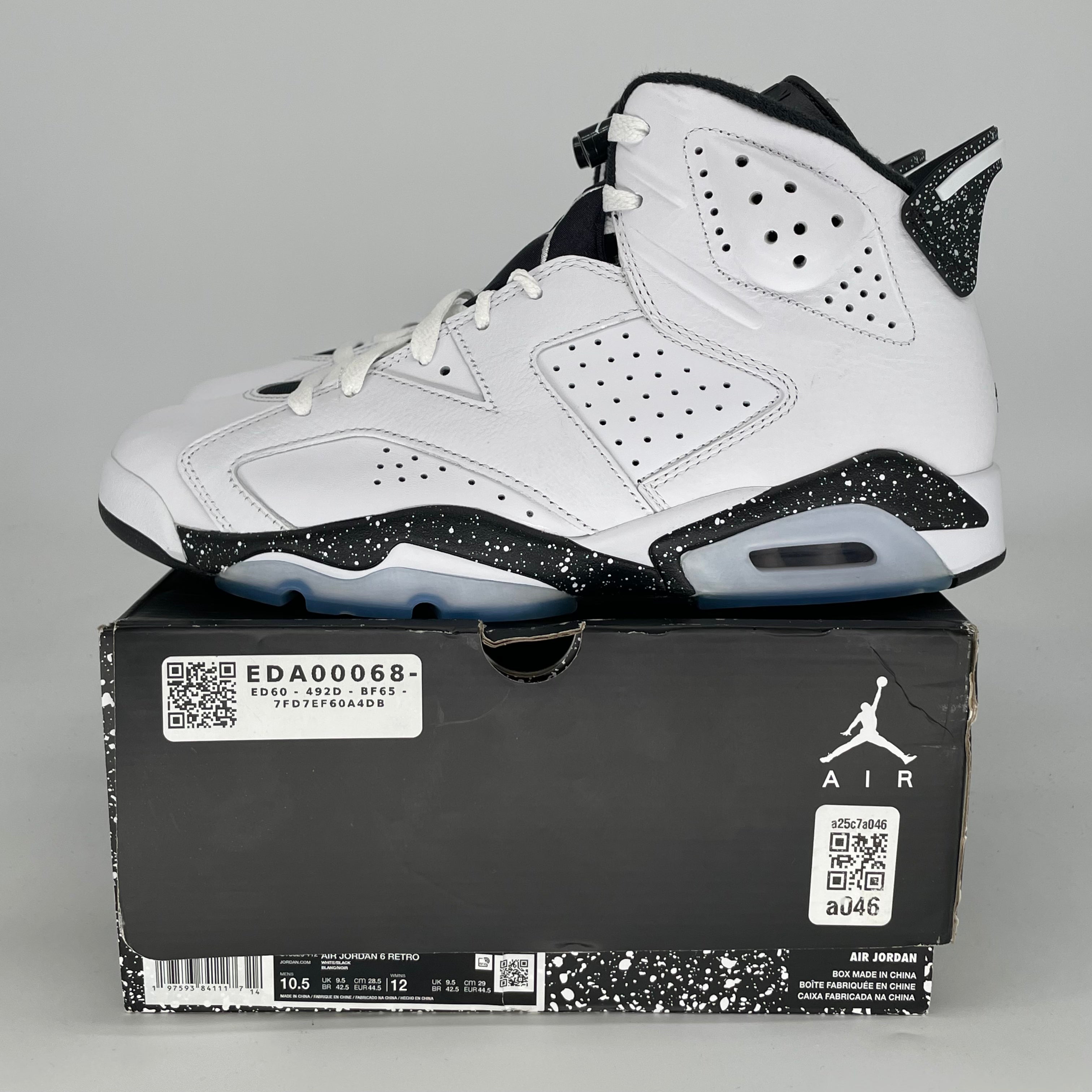 AIR JORDAN 6 REVERSE OREO CT8529-112 SIZE 10.5/12W