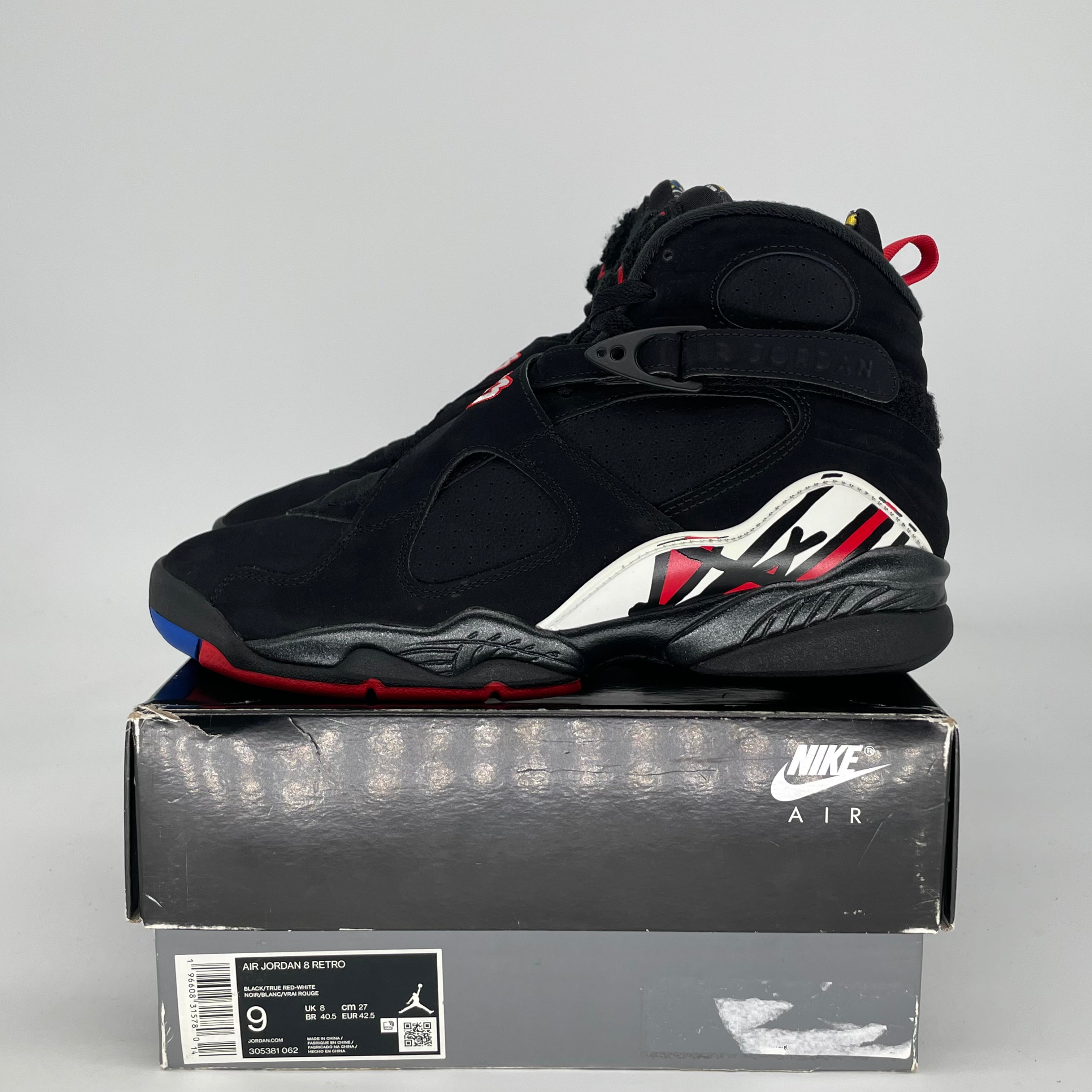 AIR JORDAN 8 PLAYOFFS 305381-062 SIZE 9/10.5W