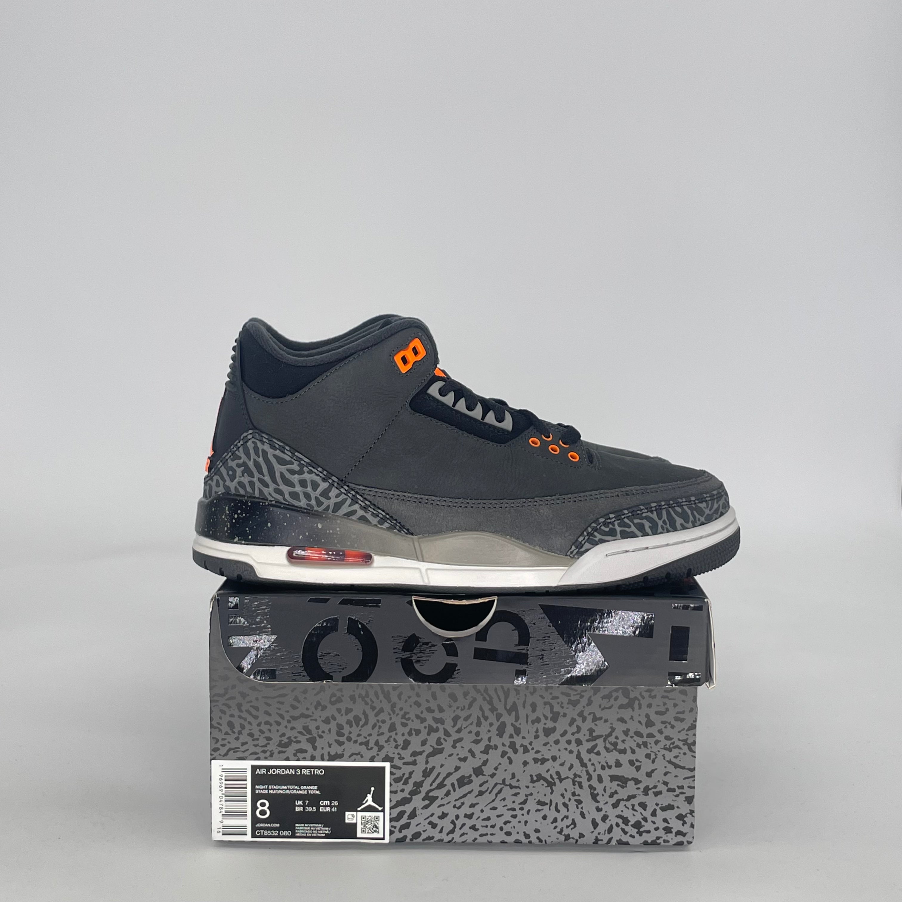 AIR JORDAN 3 FEAR PACK CT8532-080 SIZE 8/9.5W