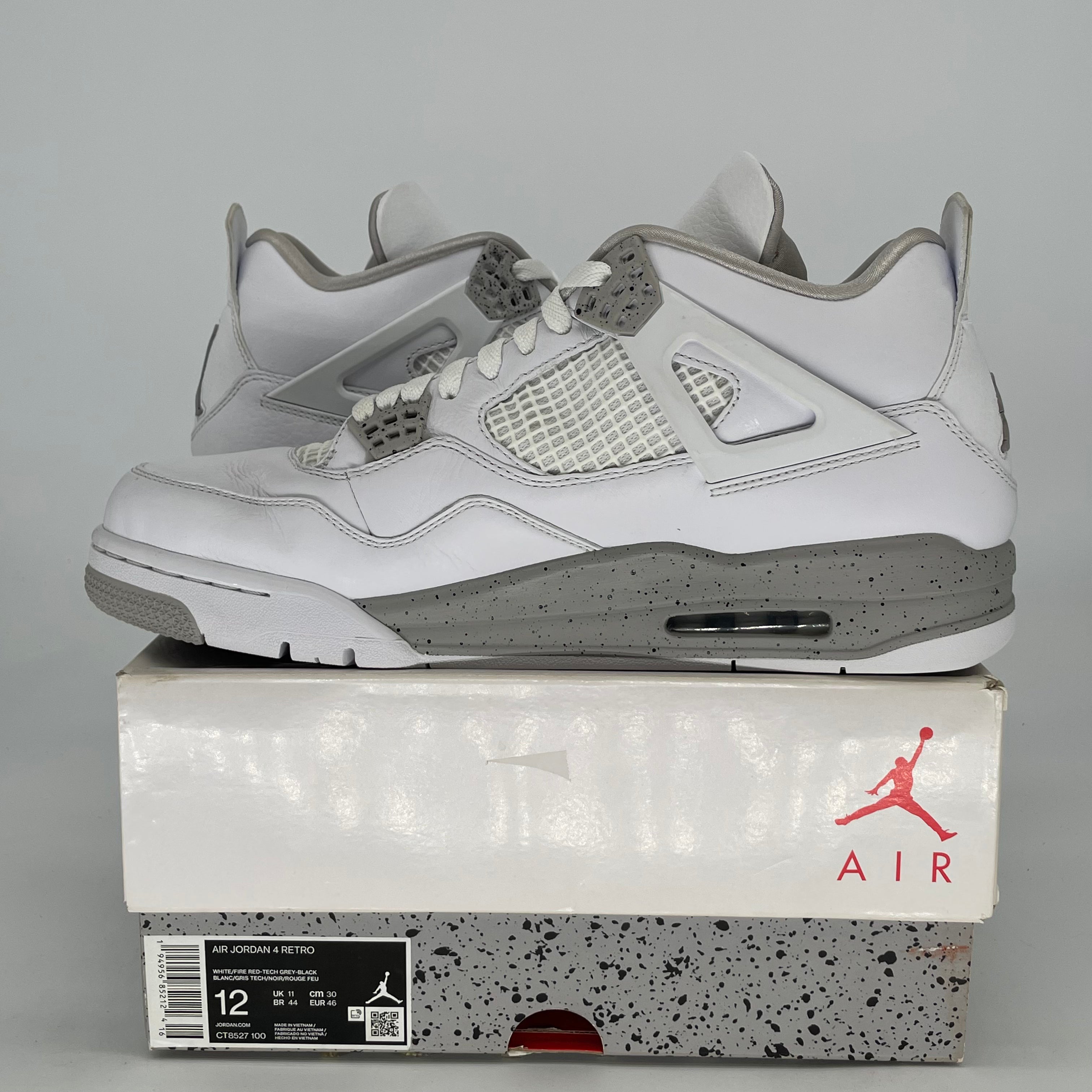 AIR JORDAN 4 WHITE OREO CT8527-100 SIZE 12/13.5W