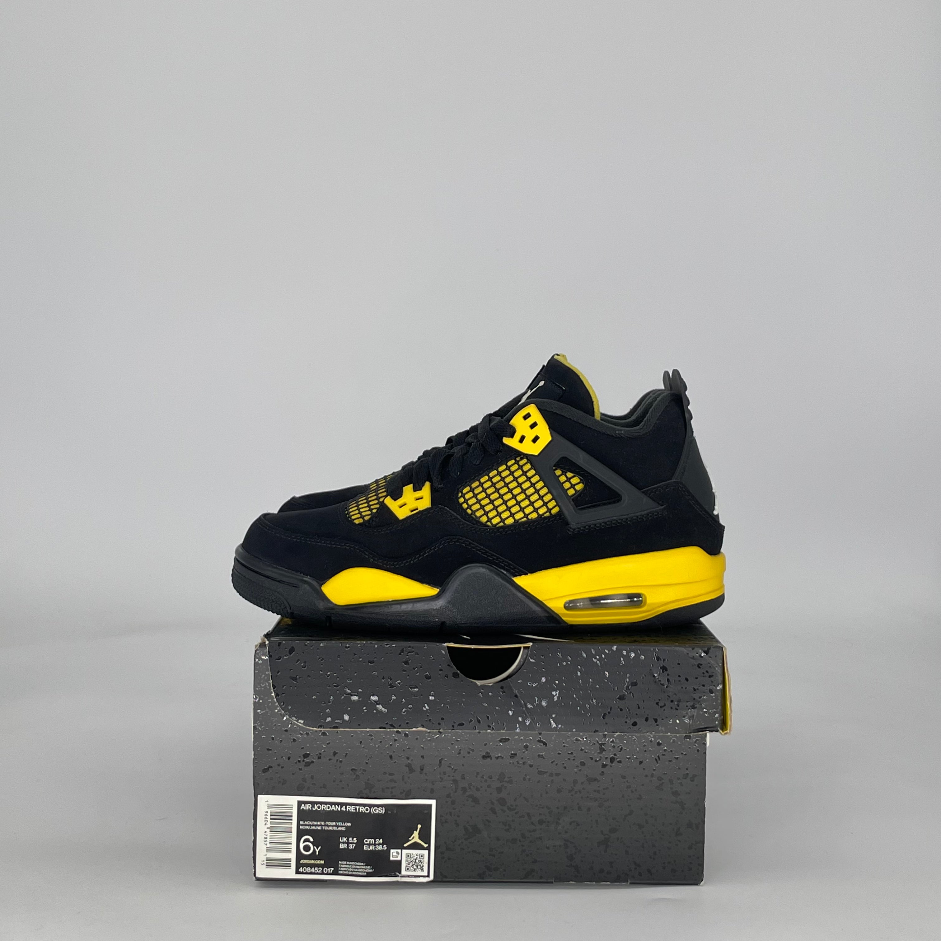 AIR JORDAN 4 THUNDER (2023) 408452-017 SIZE 6/7.5W GS