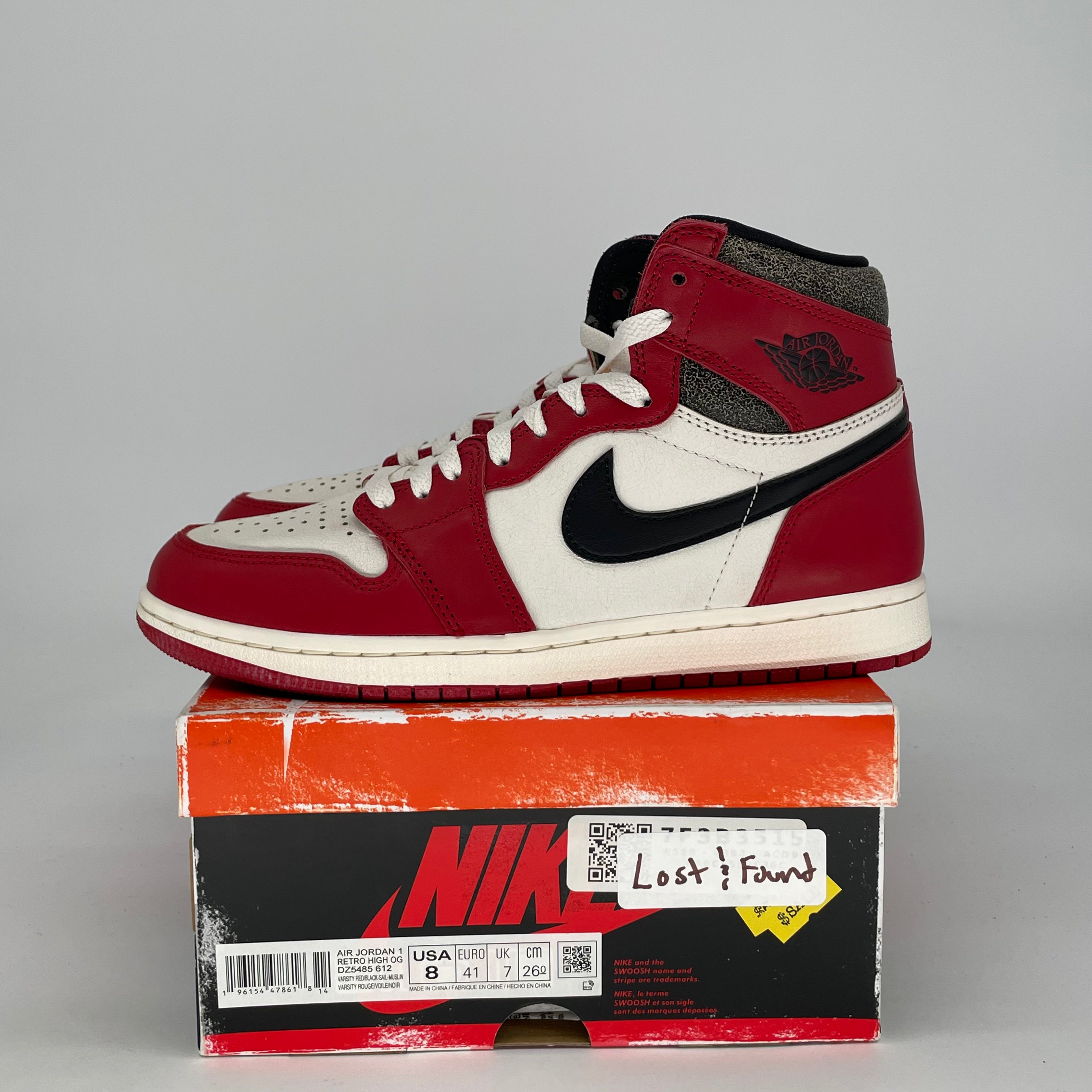 AIR JORDAN 1 LOST AND FOUND DZ5485-612 SIZE 8/9.5W