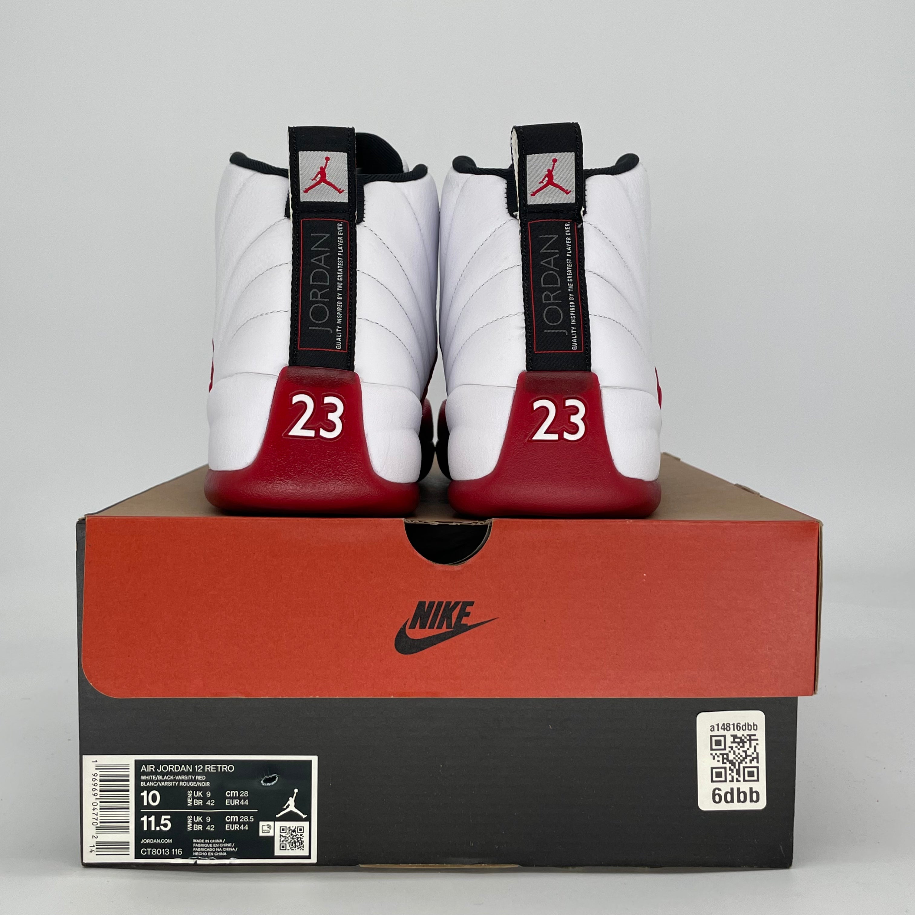 AIR JORDAN 12 CHERRY CT8031-116 SIZE 10/11.5W