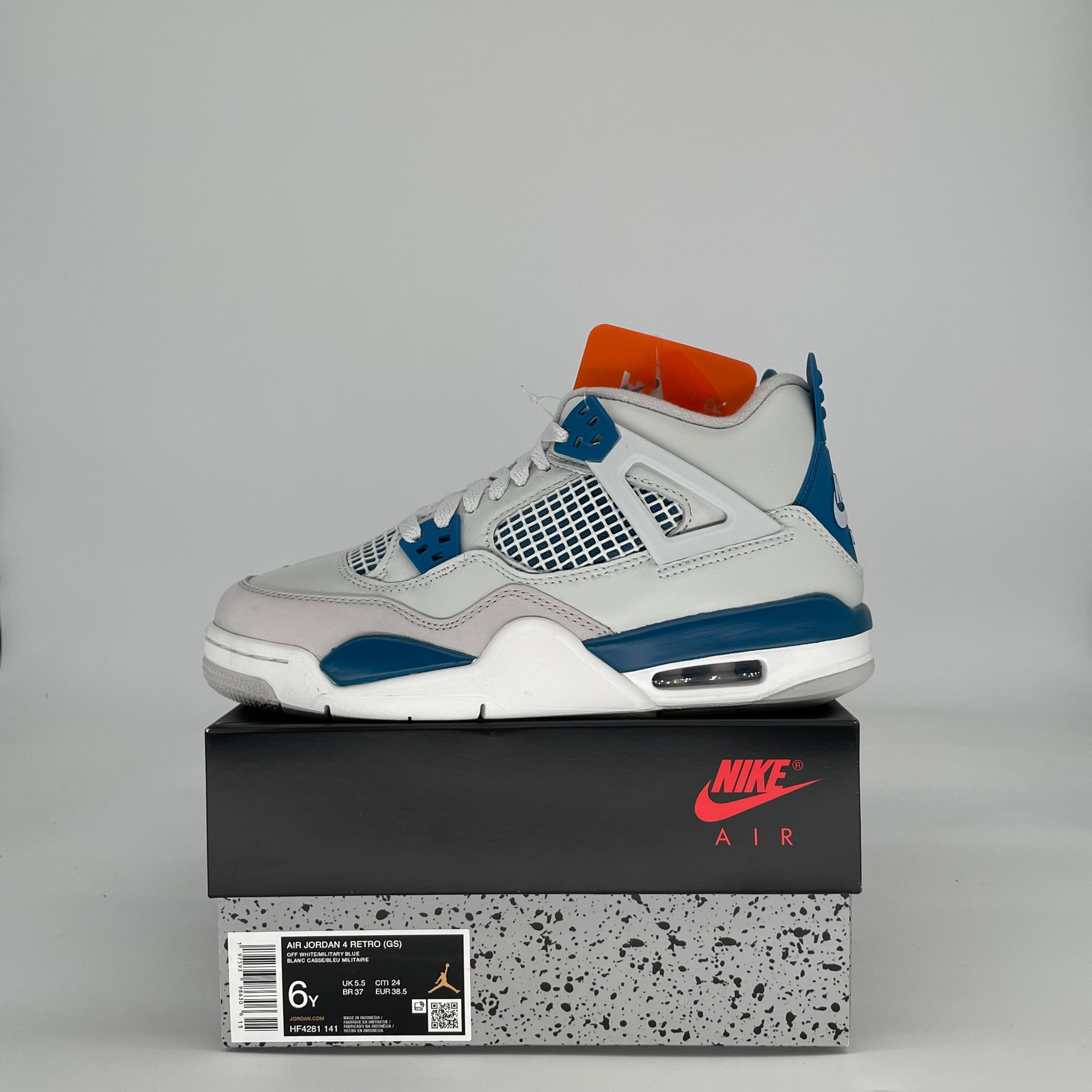 AIR JORDAN 4 MILITARY BLUE HF4281-141 SIZE 6/7.5W