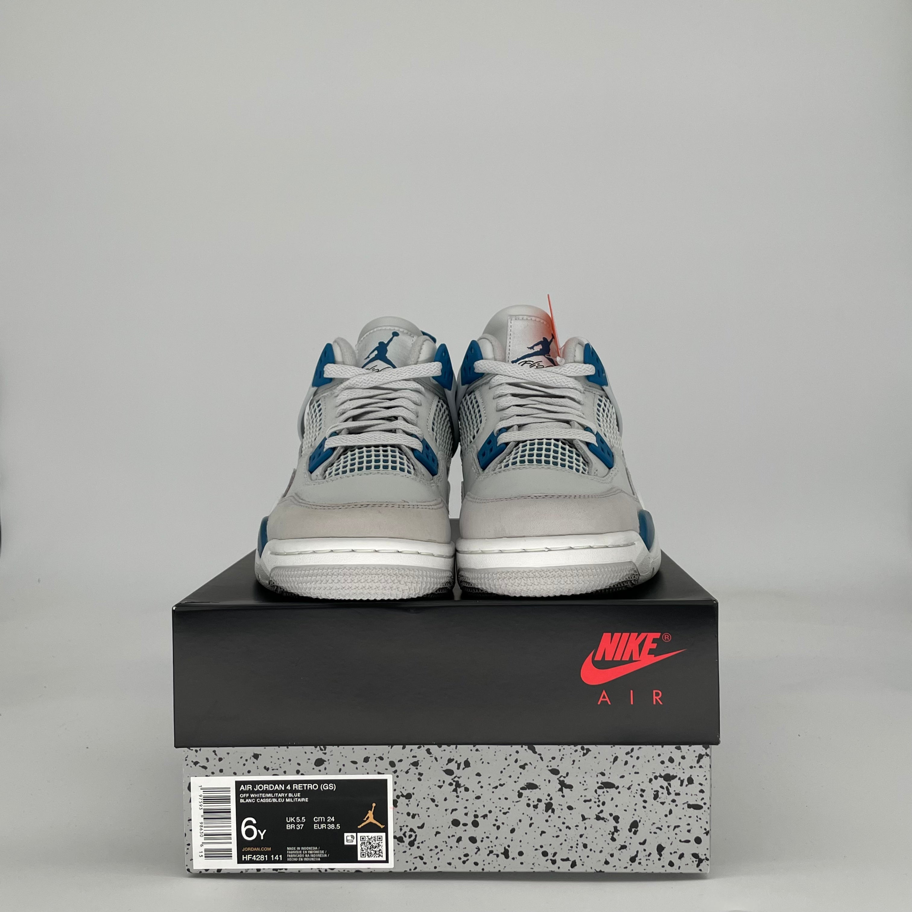 AIR JORDAN 4 MILITARY BLUE HF4281-141 SIZE 6/7.5W