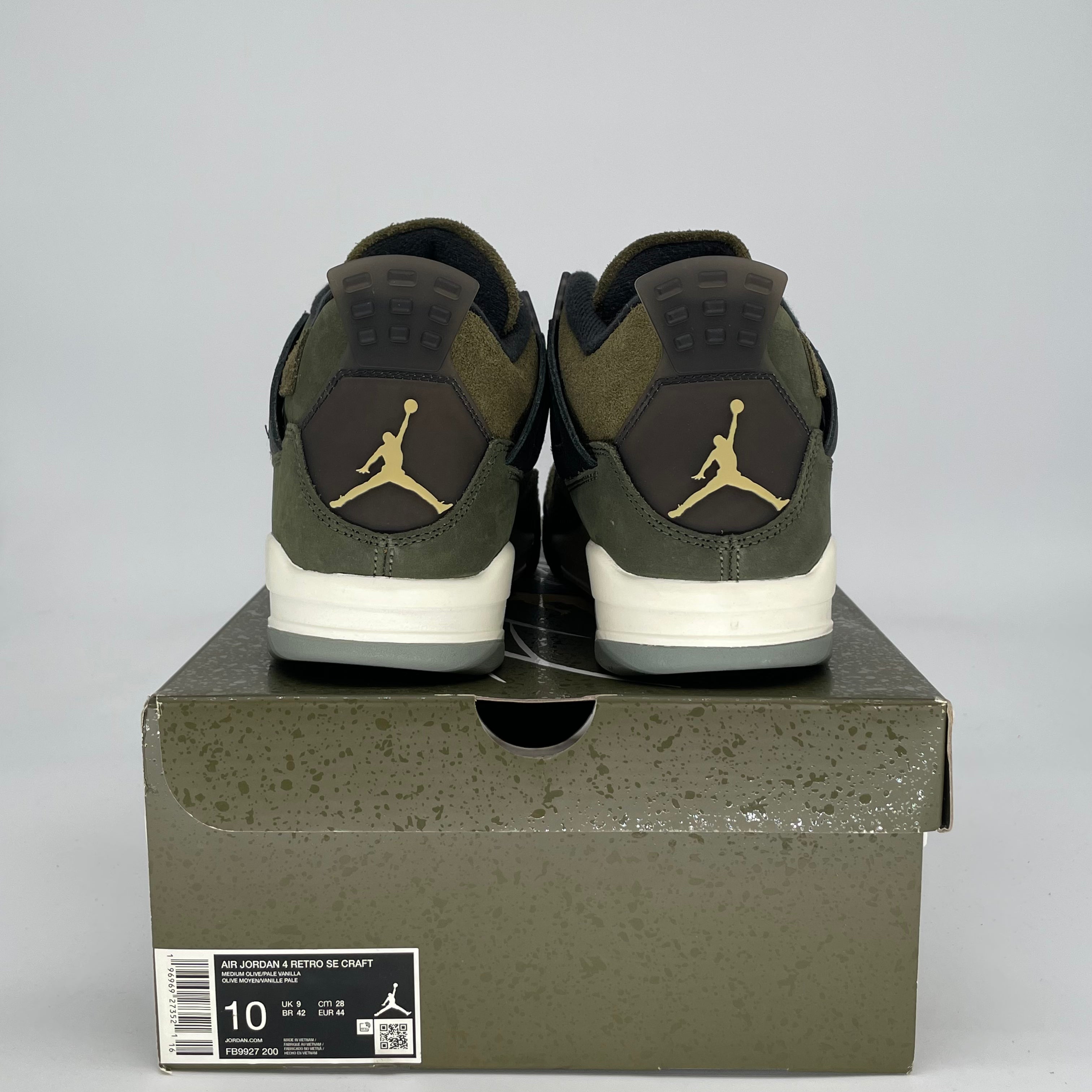 AIR JORDAN 4 CRAFT MEDIUM OLIVE FB9927-200 SIZE 10/11.5W