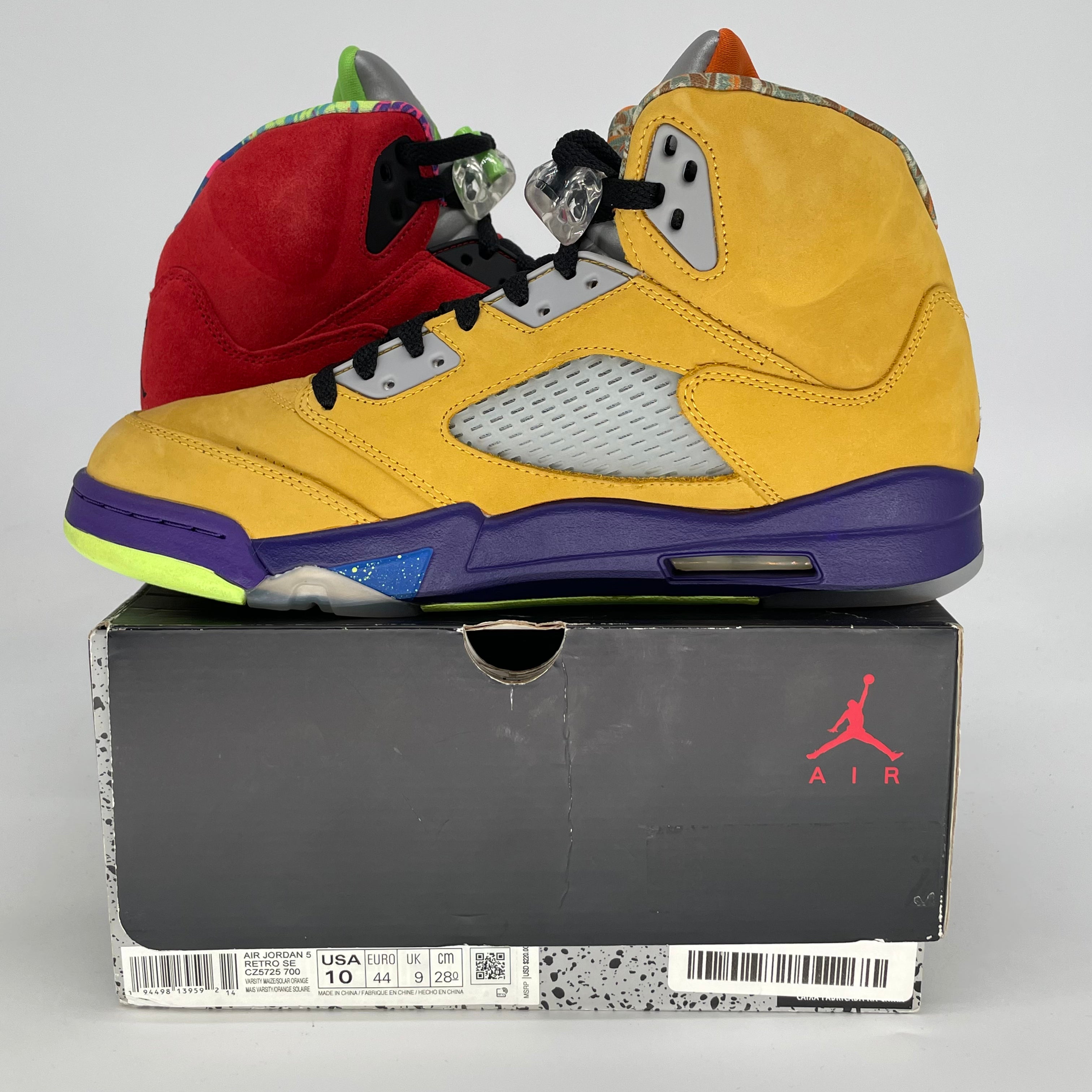 AIR JORDAN 5 WHAT THE CZ5725-700 SIZE 10/11.5W