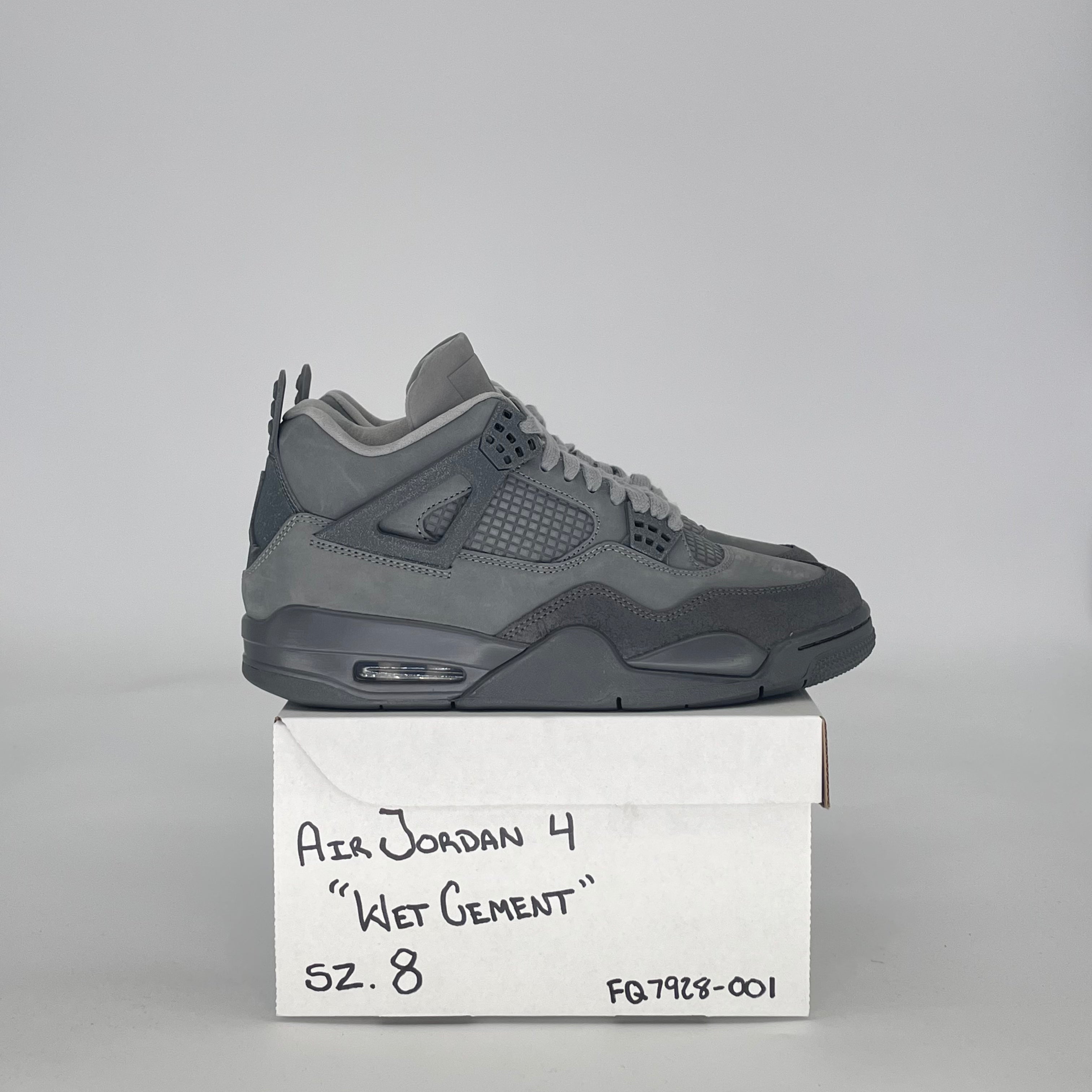 AIR JORDAN 4 PARIS OLYMPICS WET CEMENT FQ7928-001 SIZE 8/9.5W