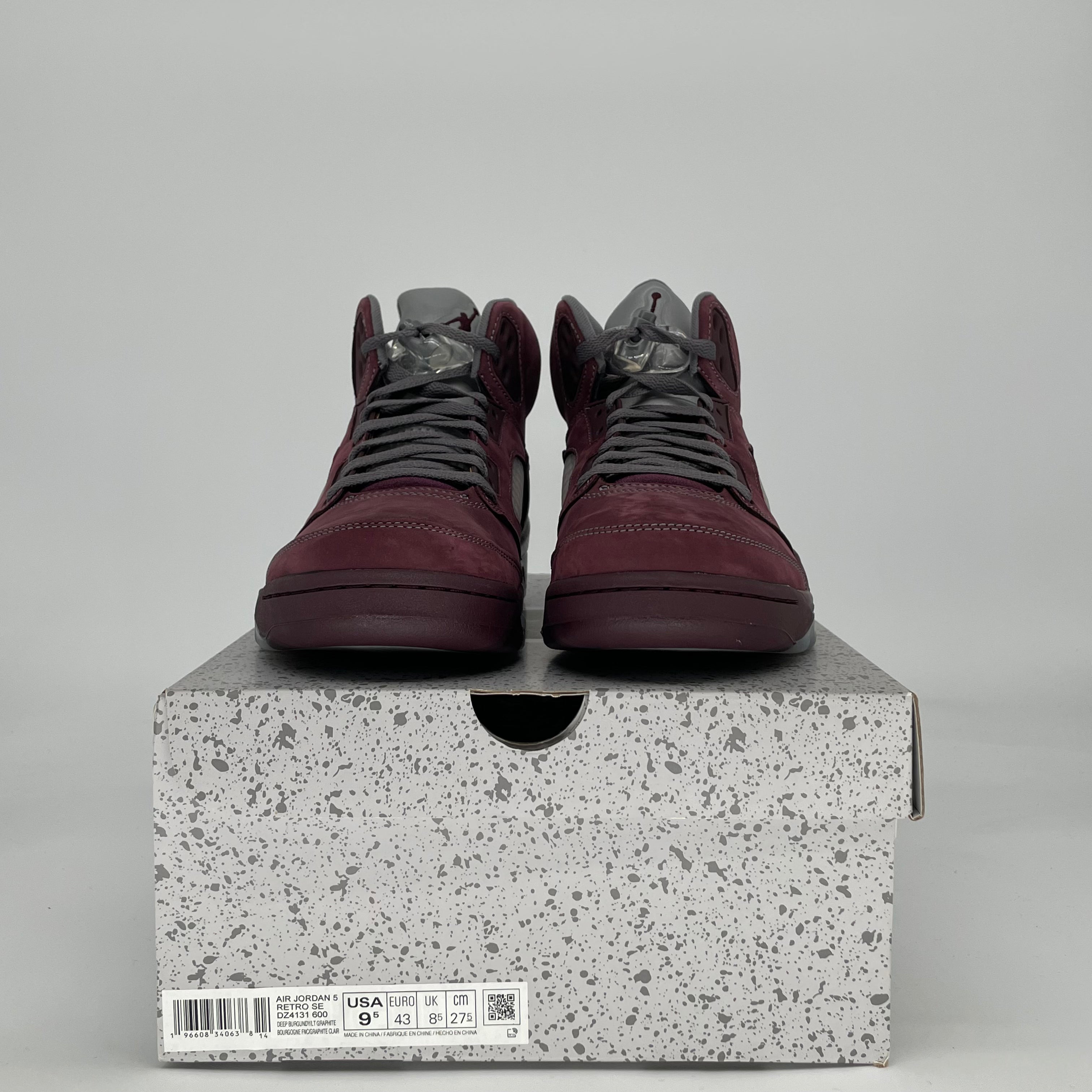 AIR JORDAN 5 BURGUNDY DZ4131-600 SIZE 9.5/11W