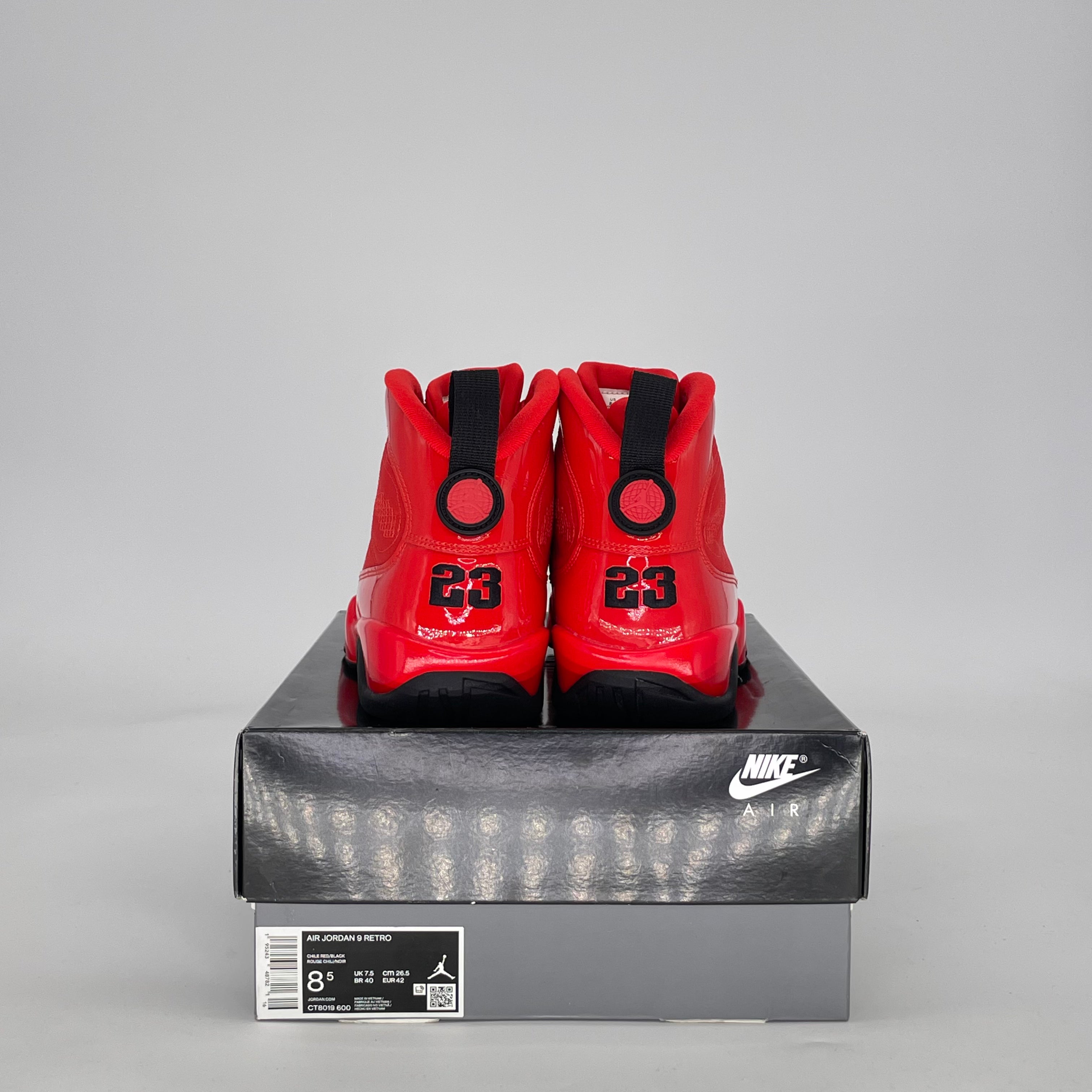AIR JORDAN 9 CHILE RED CT8019-600 SIZE 8.5/10W