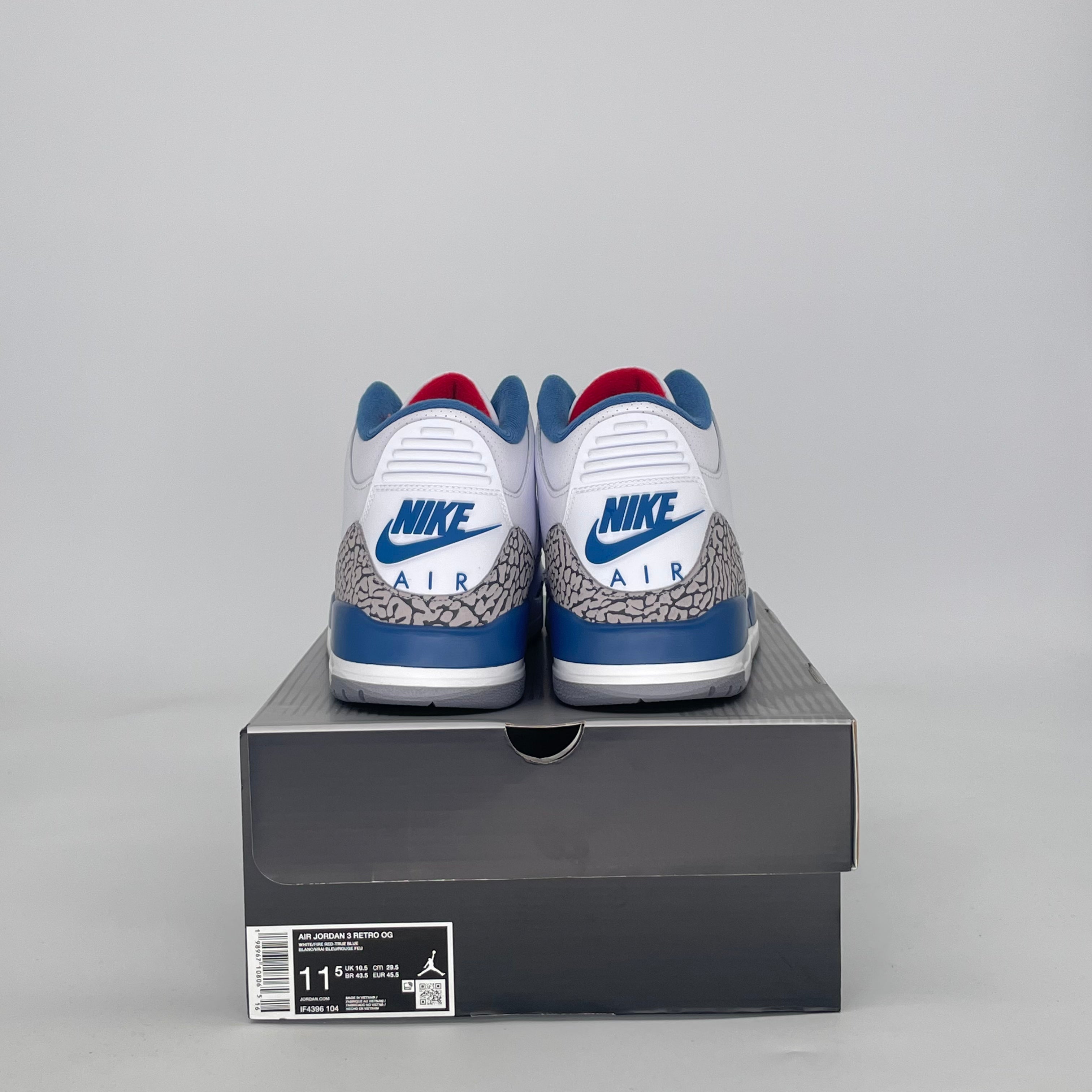 AIR JORDAN 3 TRUE BLUE IF4396-104 SIZE 11.5/13W