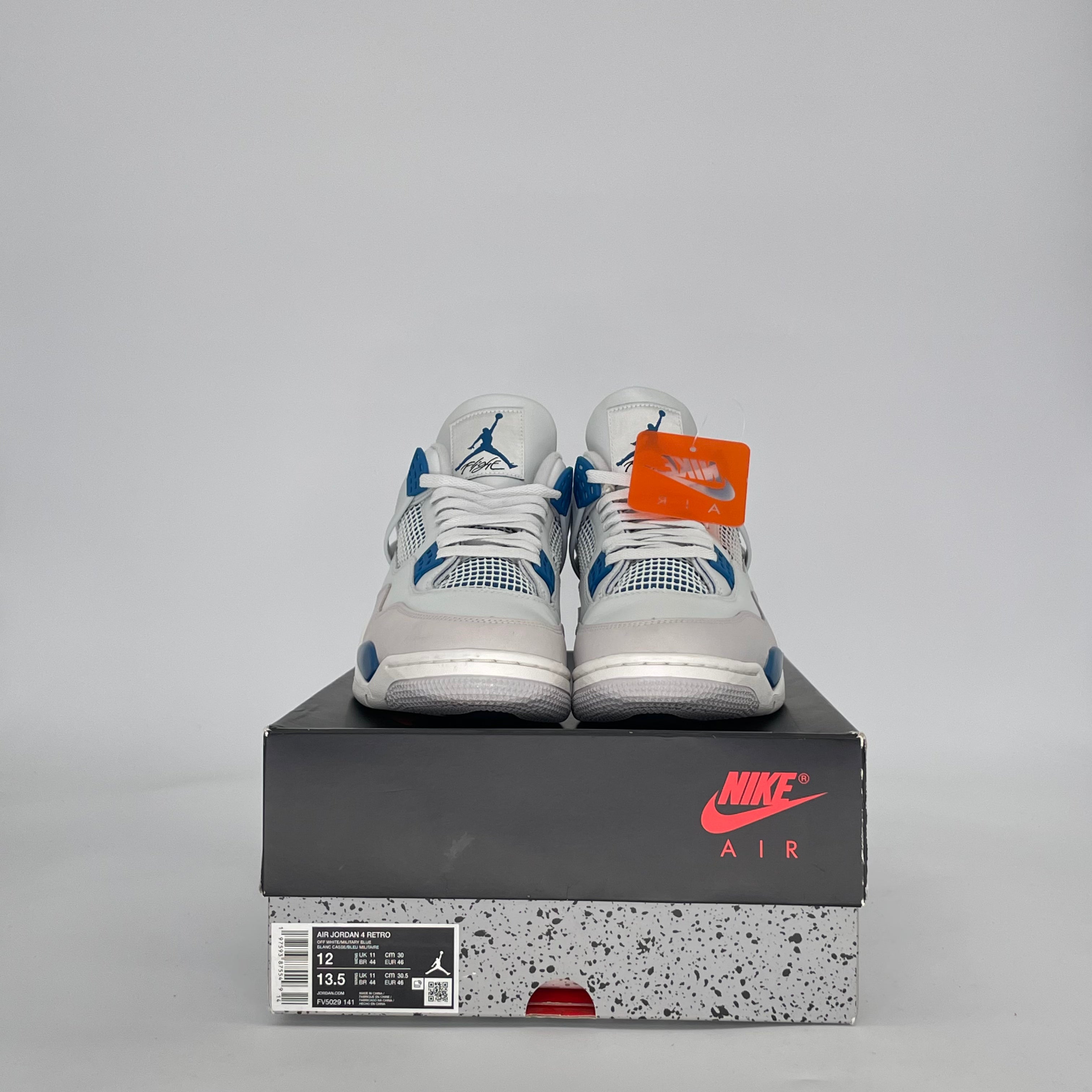 AIR JORDAN 4 MILITARY BLUE FV5029-141 SIZE 12/13.5W