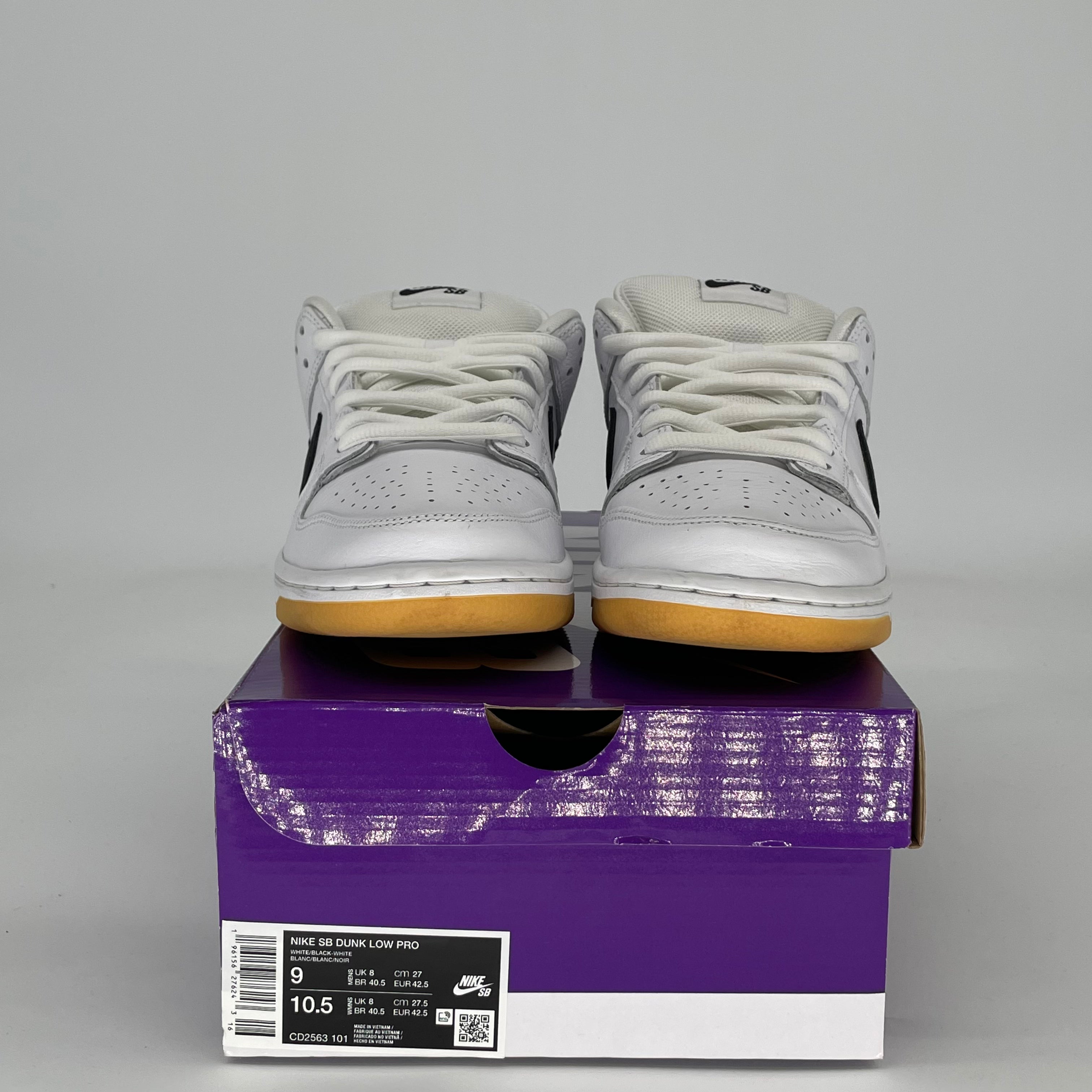 NIKE SB DUNK LOW WHITE GUM CD2563-101 SIZE 9/10.5W