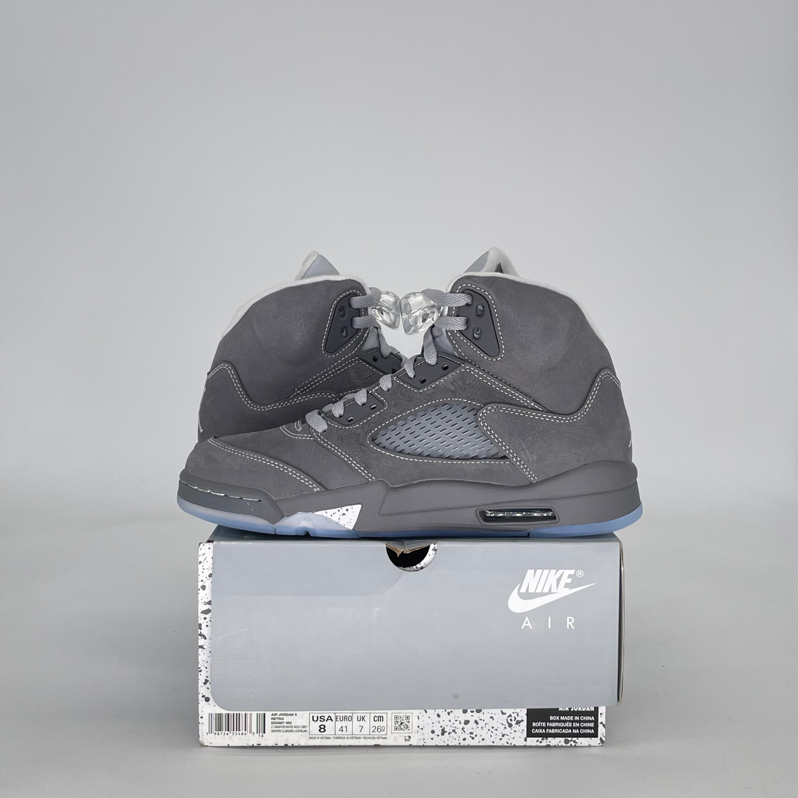 AIR JORDAN 5 WOLF GREY DD0587-002 SIZE 8/9.5W