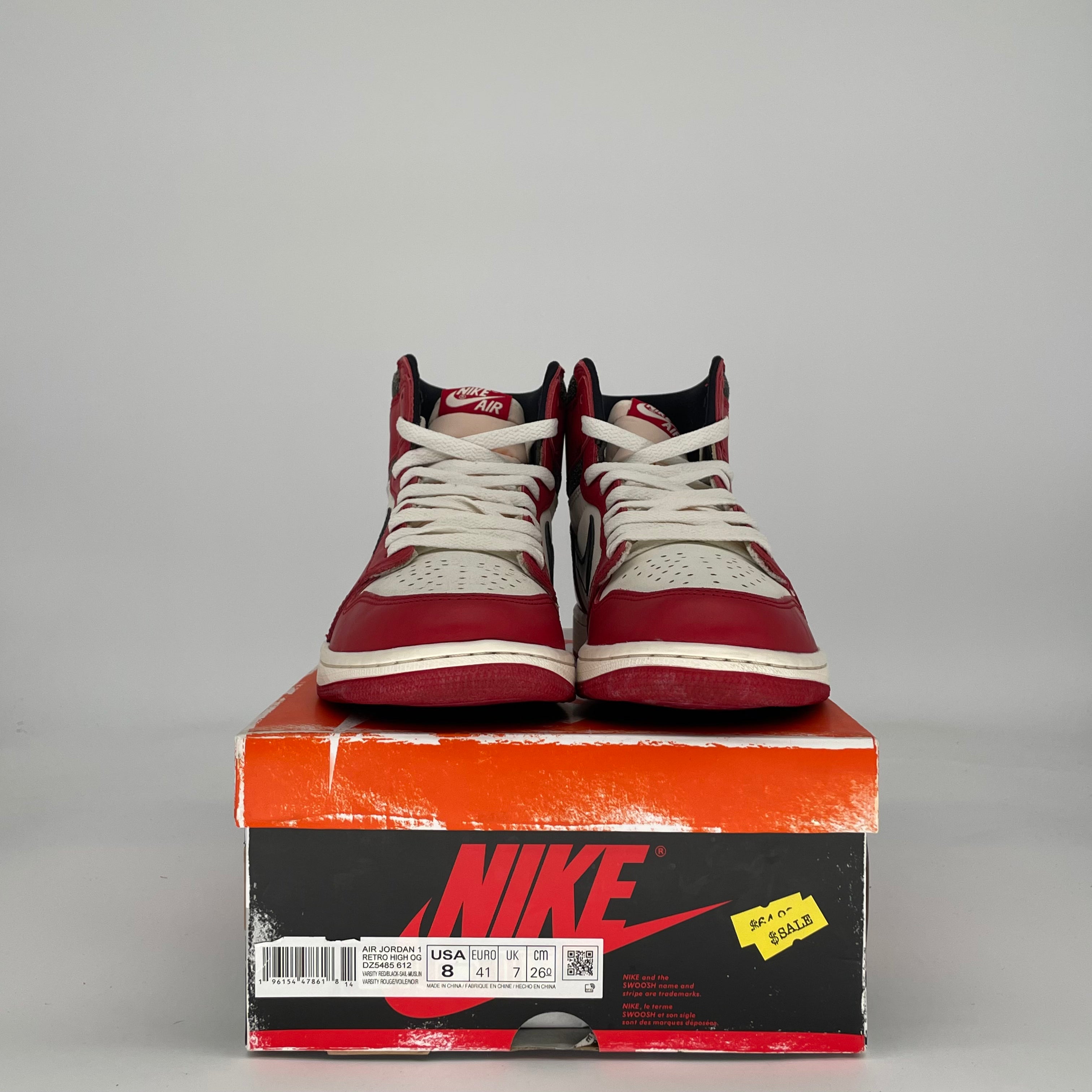 AIR JORDAN 1 CHICAGO LOST AND FOUND DZ5485-612 SIZE 8/9.5W