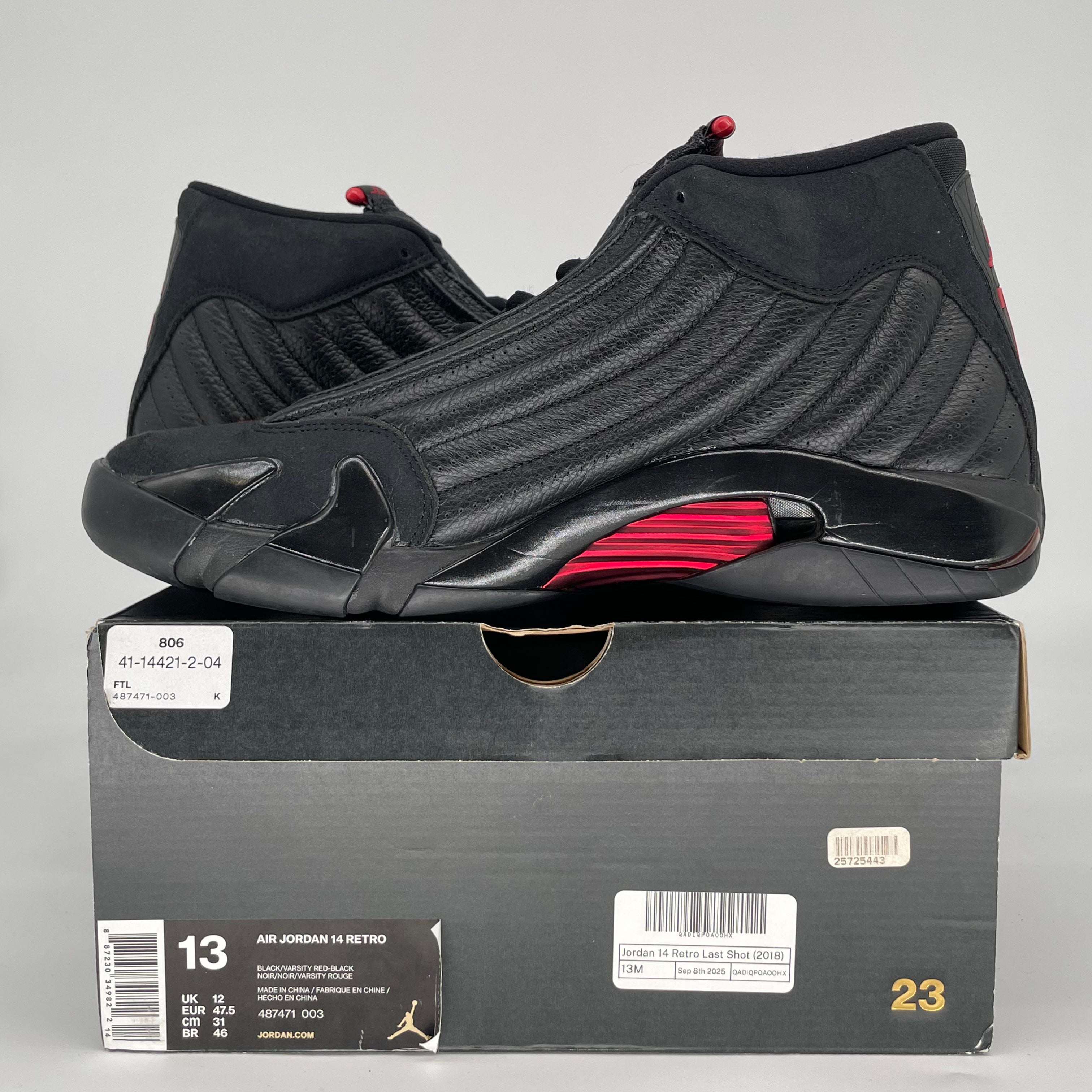AIR JORDAN 14 LAST SHOT 487471-003 SIZE 13/14.5W