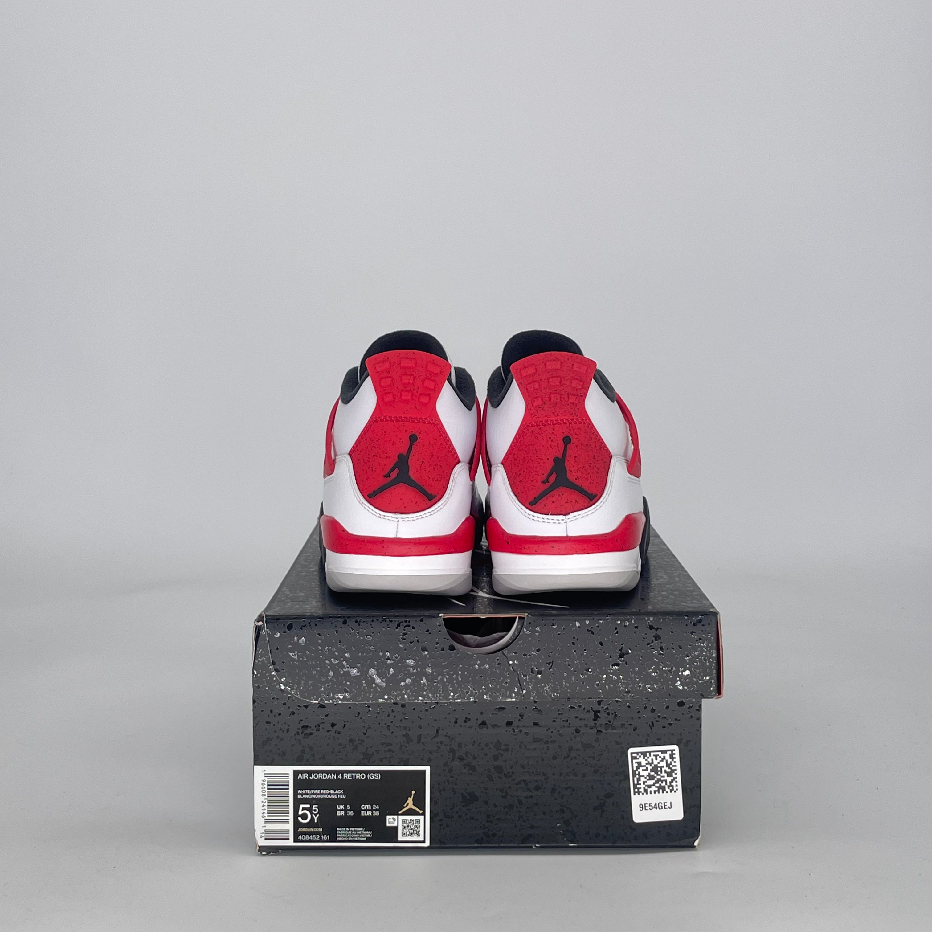 AIR JORDAN 4 RED CEMENT 408452-161 SIZE 5.5/7W GS