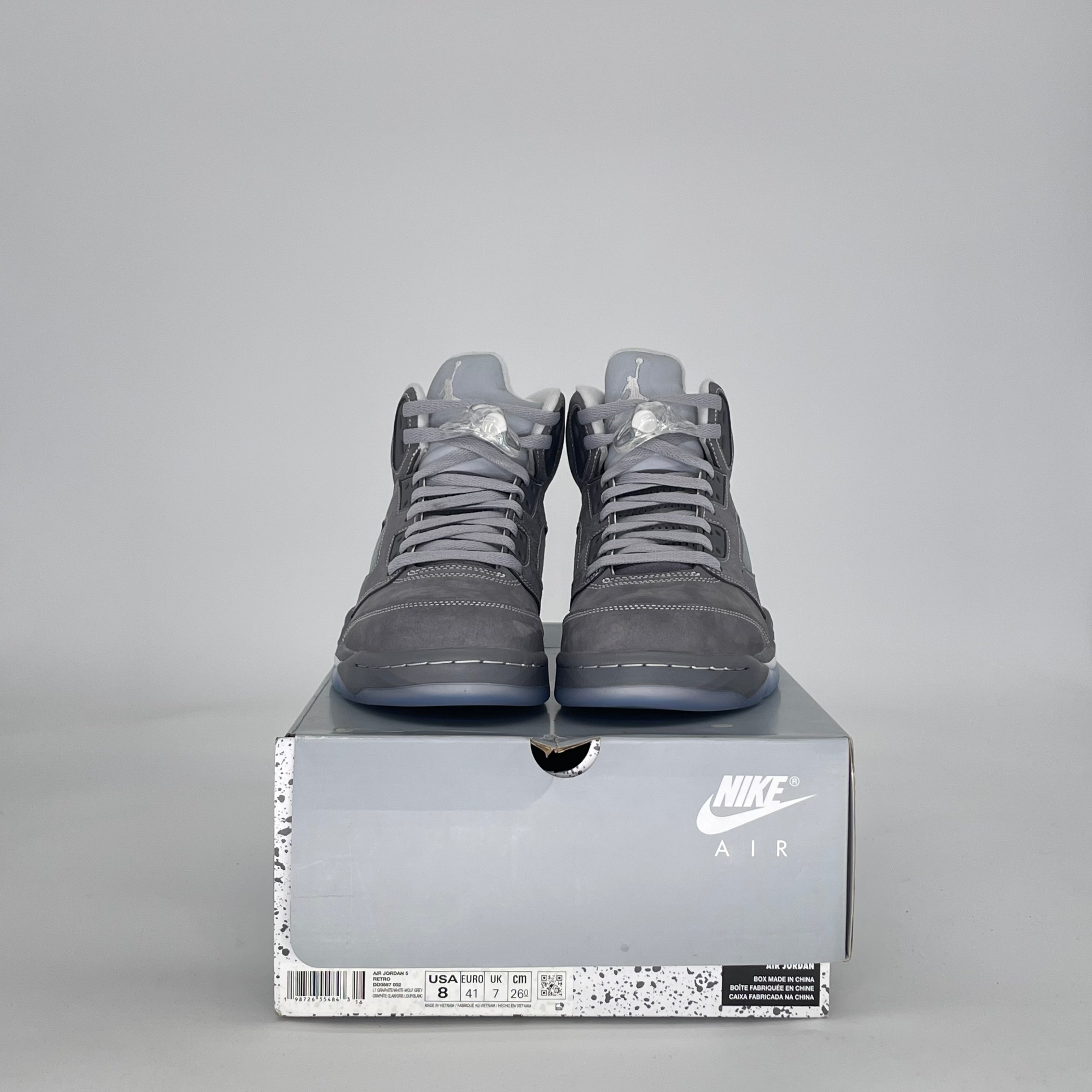 AIR JORDAN 5 WOLF GREY DD0587-002 SIZE 8/9.5W