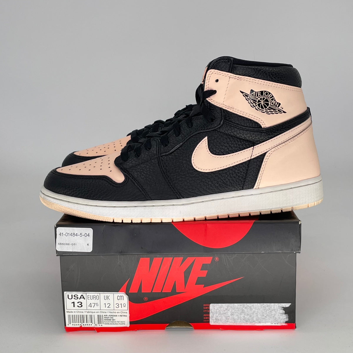 Jordan 1 Retro High Black Crimson Tint
