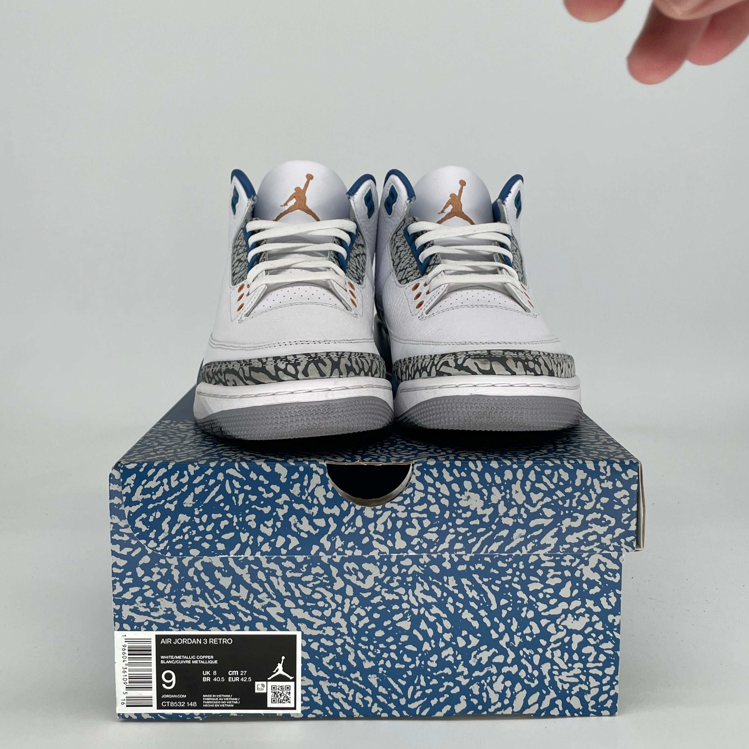 AIR JORDAN 3 WIZARDS CT8532-148 SIZE 9/10.5W