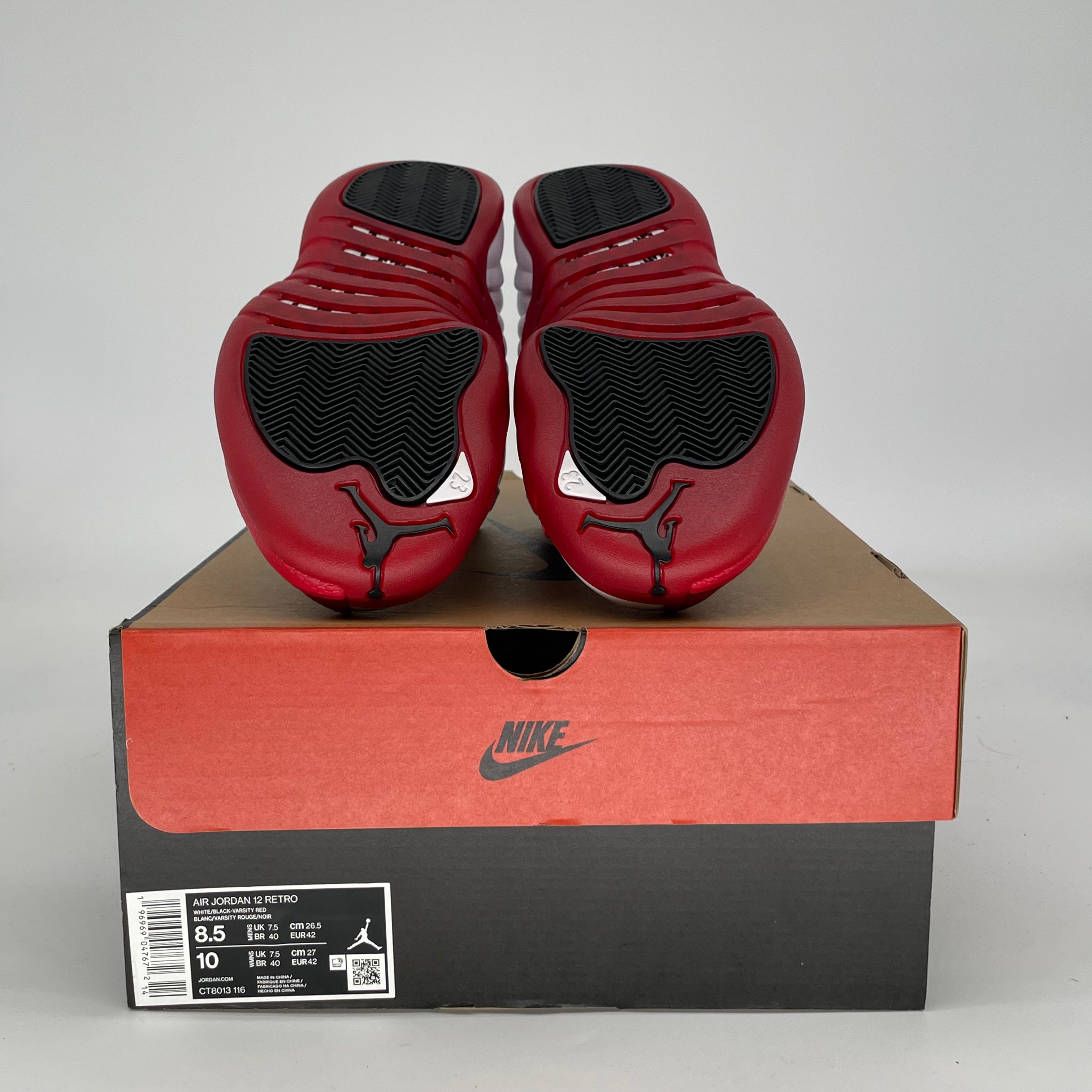 AIR JORDAN 12 CHERRY CT8013-116 SIZE 8.5/10W