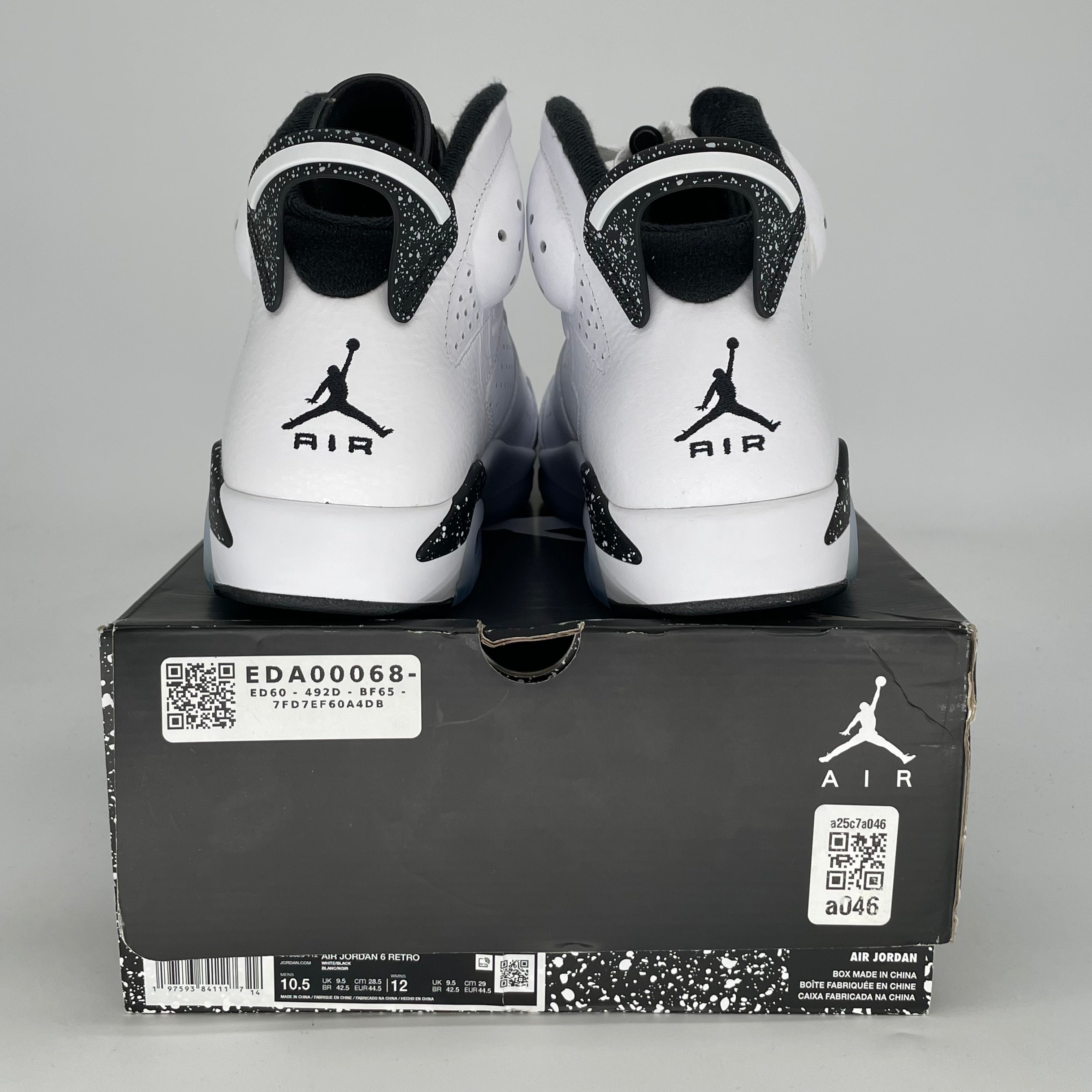 AIR JORDAN 6 REVERSE OREO CT8529-112 SIZE 10.5/12W