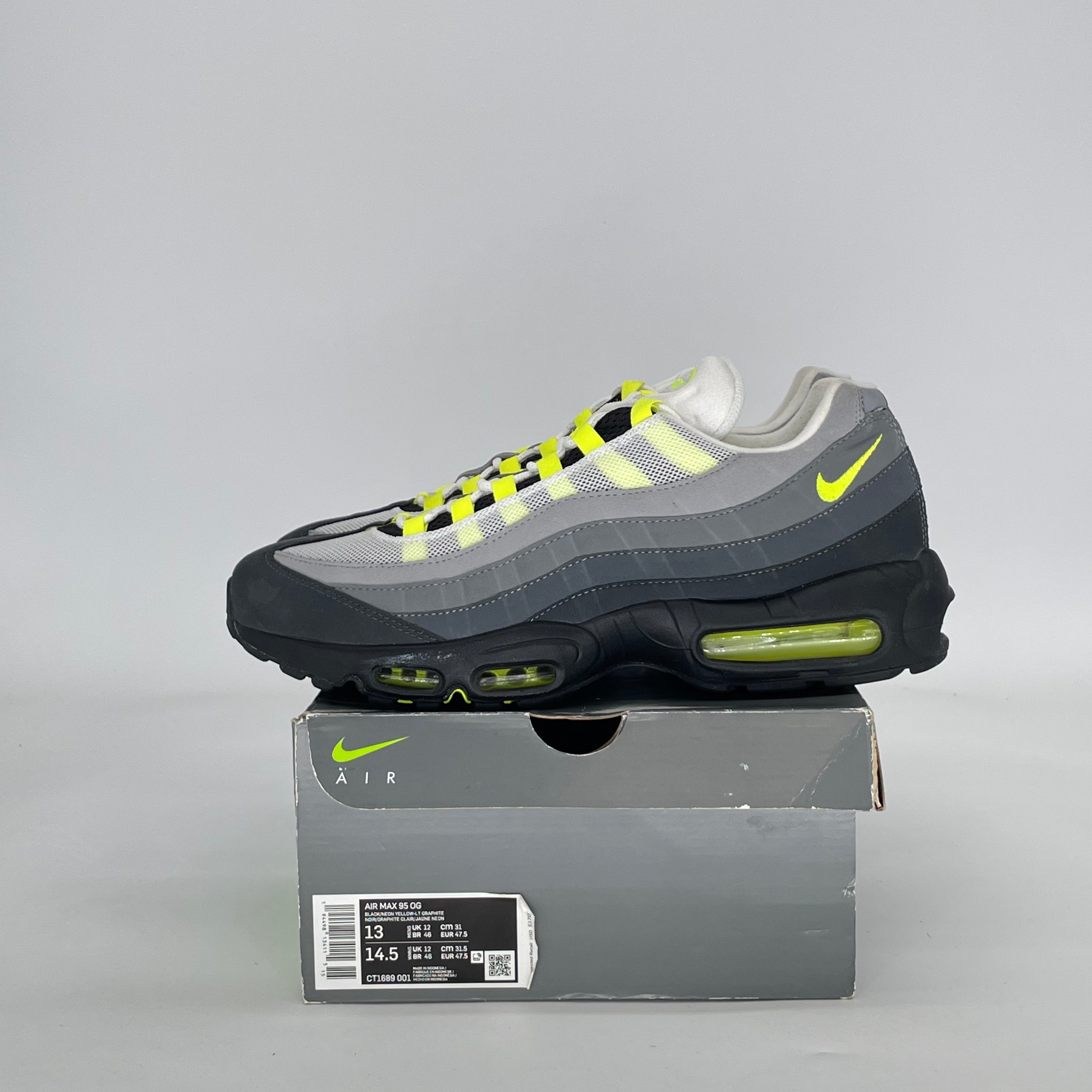 NIKE AIR MAX 95 OG NEON (2020) CT1689-001 SIZE 13/14.5W