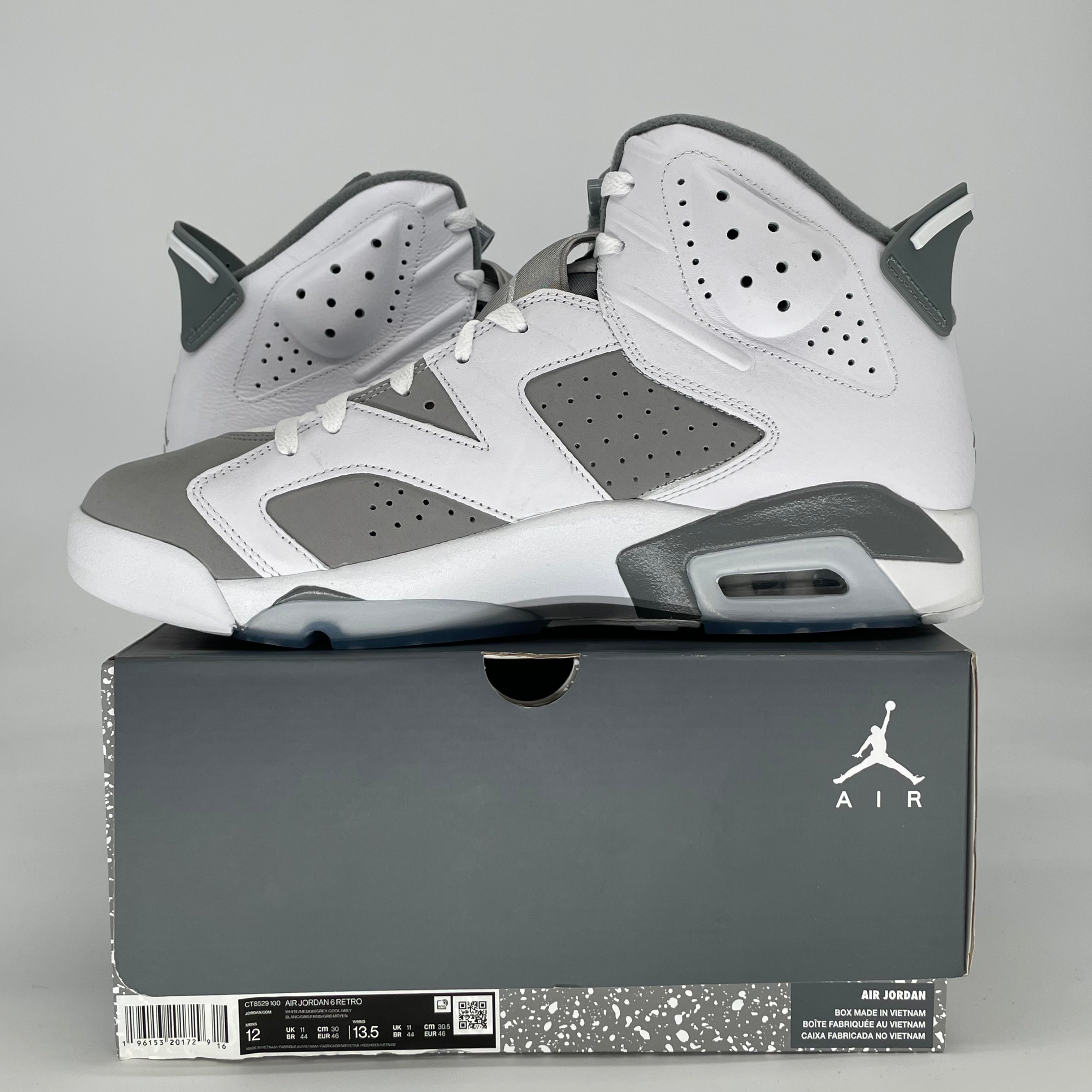 AIR JORDAN 6 COOL GREY CT8529-100 SIZE 12/13.5W