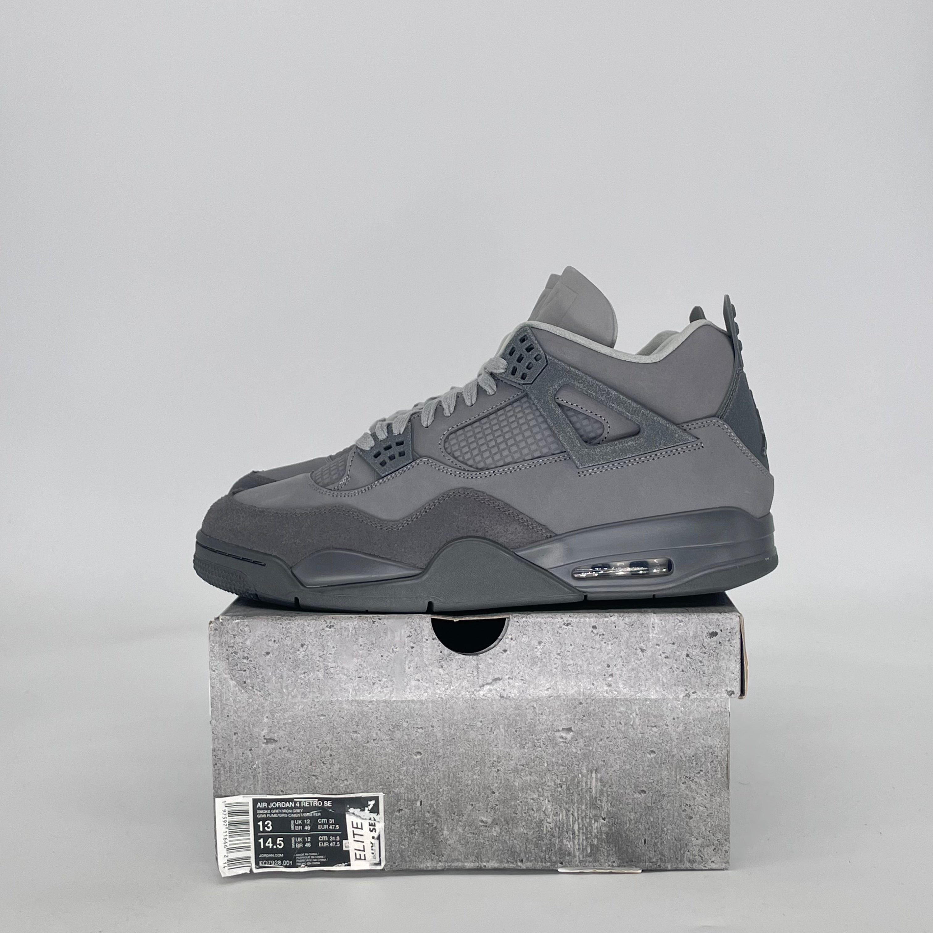 AIR JORDAN 4 PARIS OLYMPICS WET CEMENT FQ7928-001 SIZE 13/14.5W