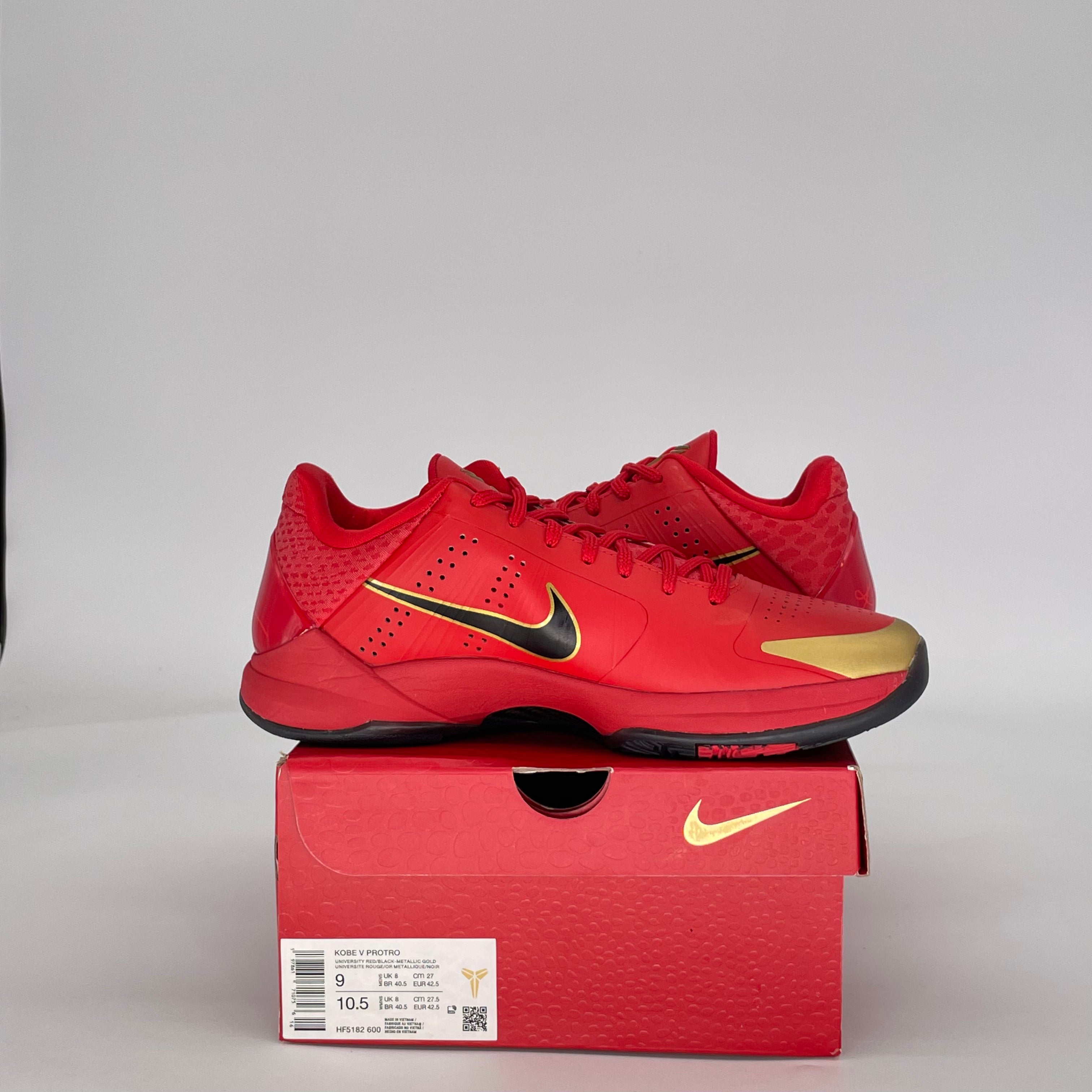 NIKE KOBE 5 YEAR OF THE MAMBA UNIVERSITY RED HF5182-600 SIZE 9/10.5W