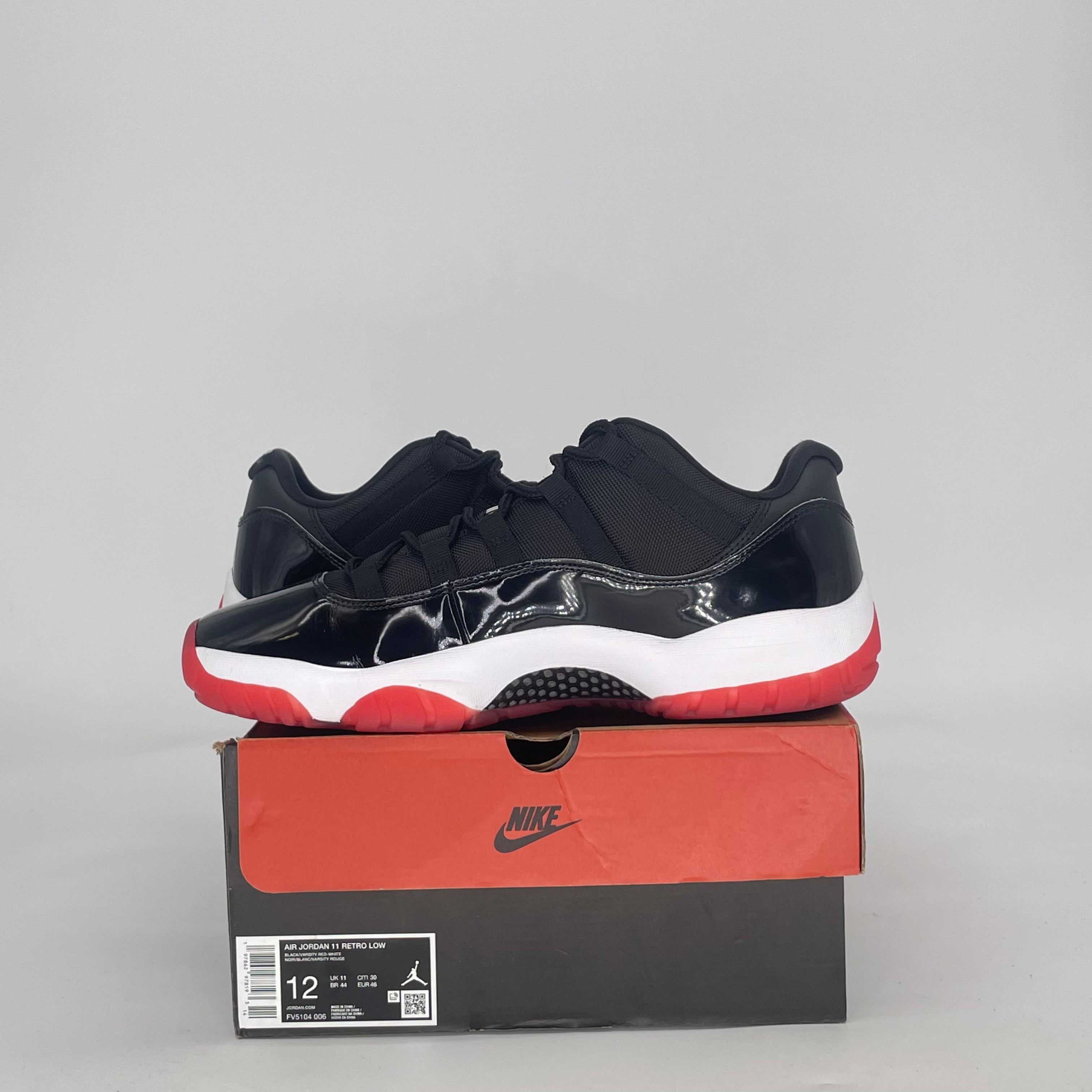 AIR JORDAN 11 LOW BRED FV5104-006 SIZE 12/13.5W